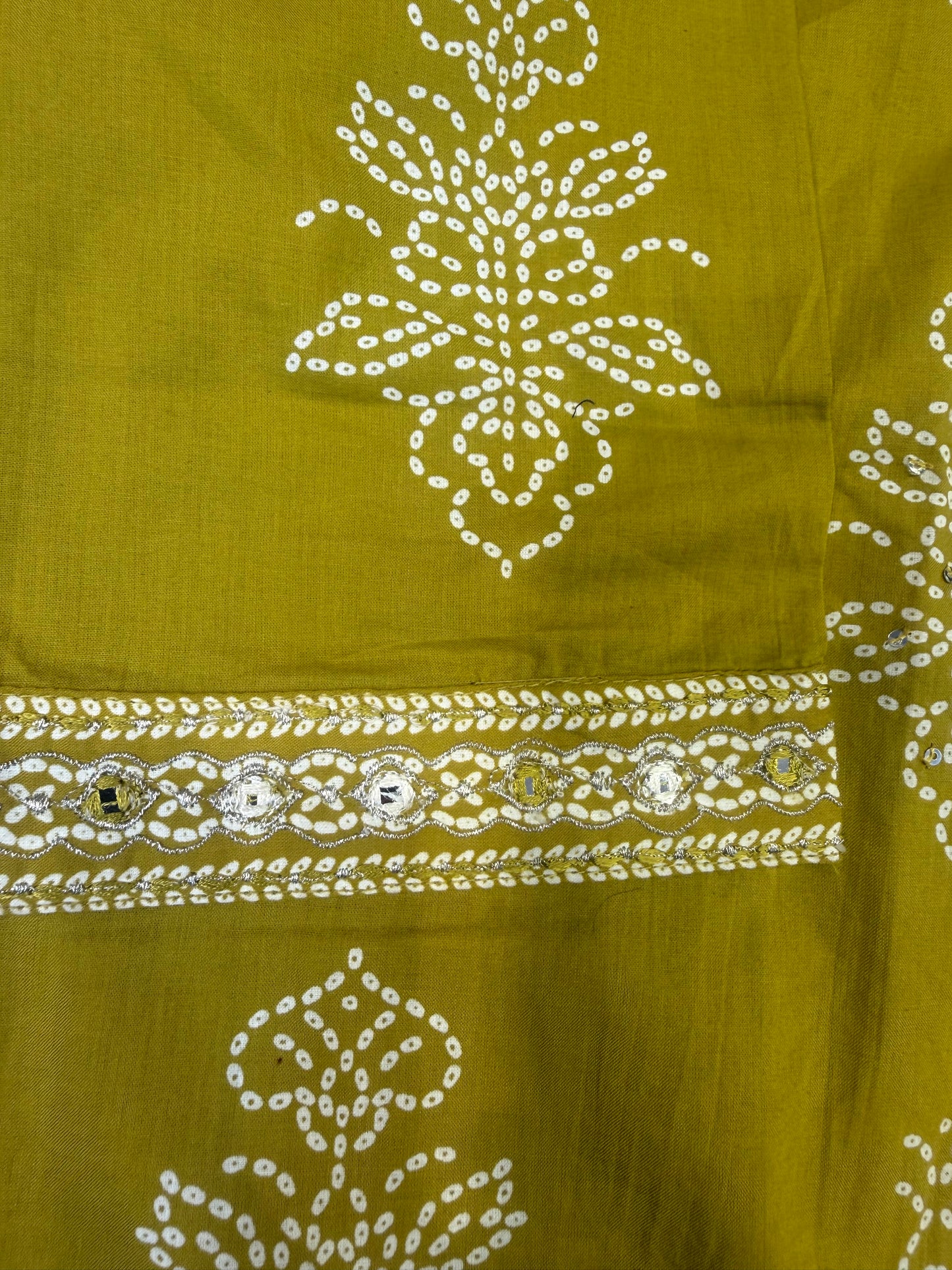 Mustard Pure Cotton Kurti With Pant