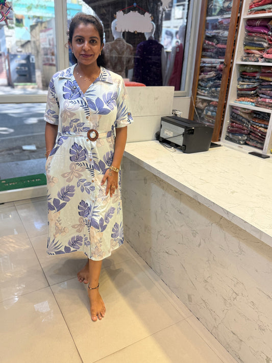 Gajji Silk A-line Maxi Dress With Pockets