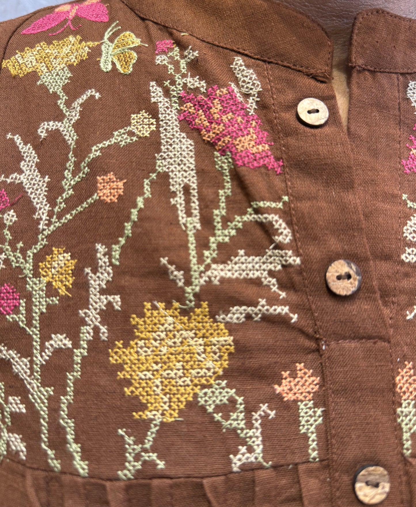 Crossstitch work Pure Cotton Kurti With Pant - HSC1157