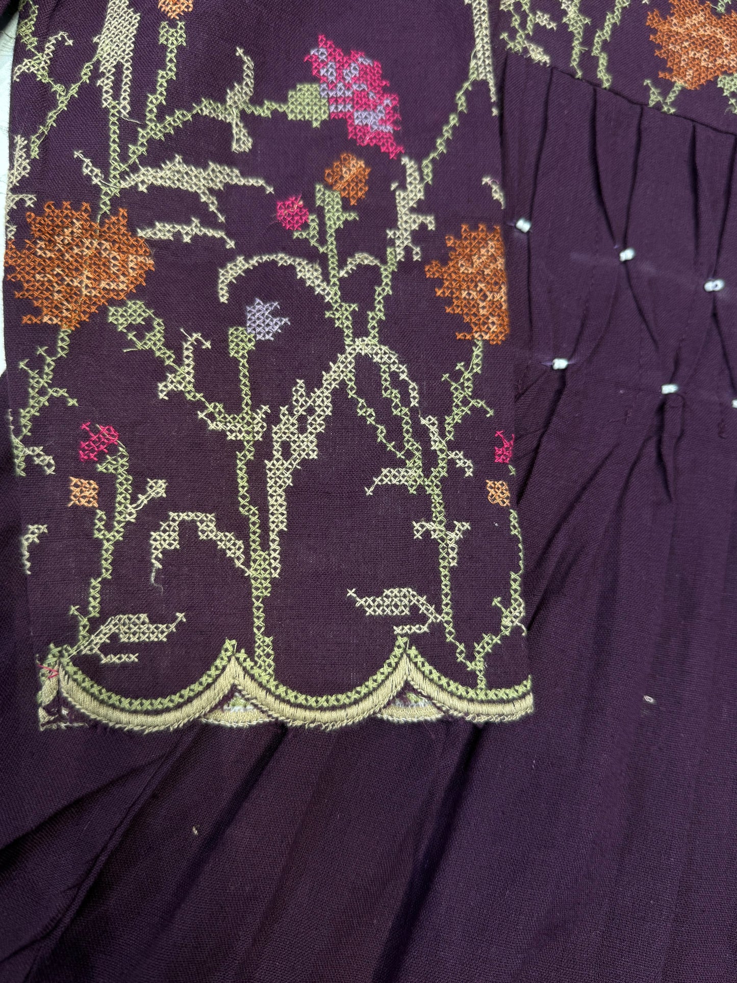 Crossstitch work Pure Cotton Kurti With Pant - HSC1157