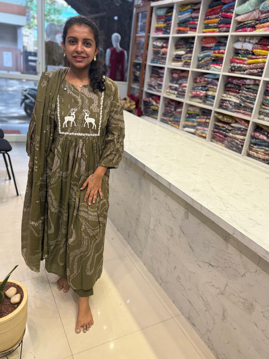 Deer Pul Mul Cotton Salwar Set