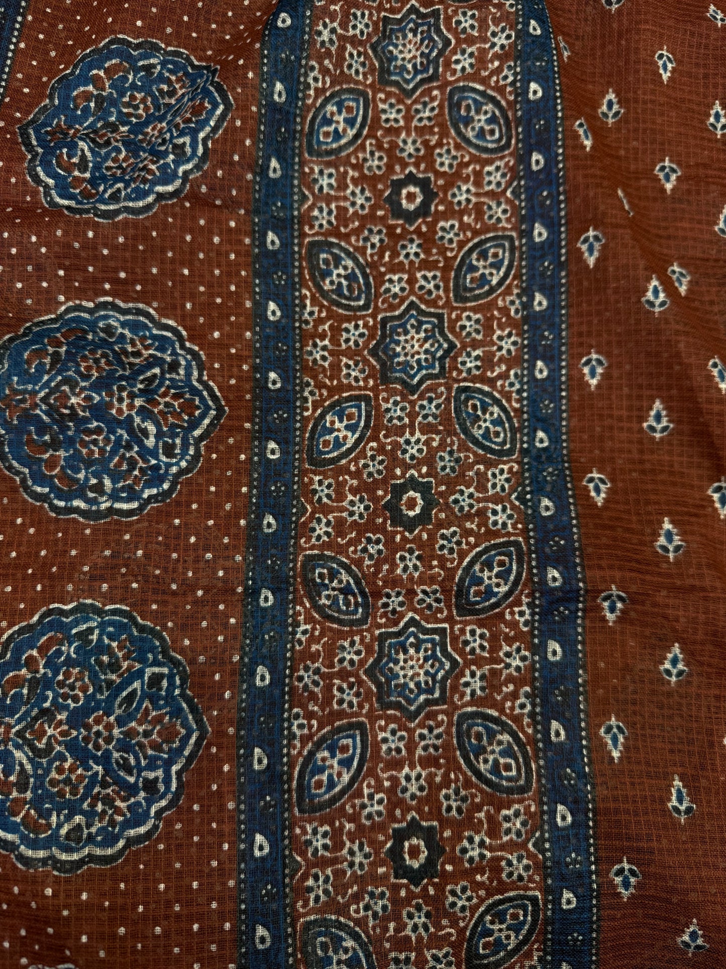 Brown Pure Cotton Kurti With Pant and Dupatta - HSC1173