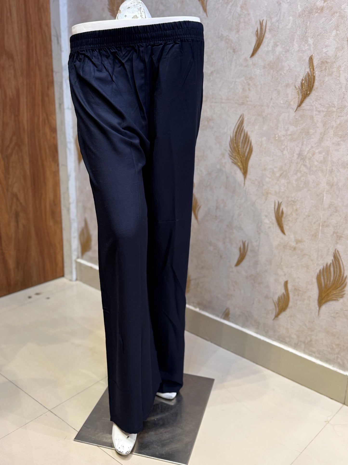 Navy Blue Premium Rayon Palazzo Pant