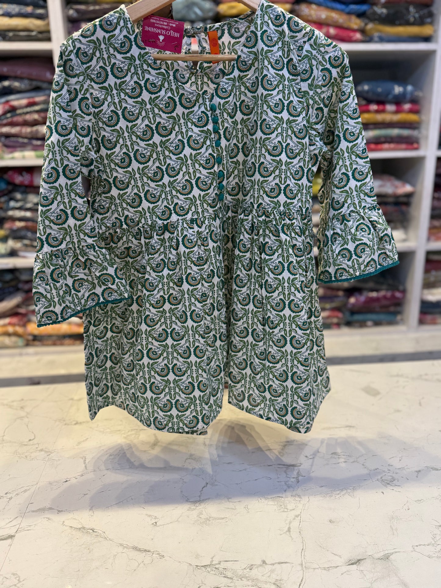 Flared Green Tunics
