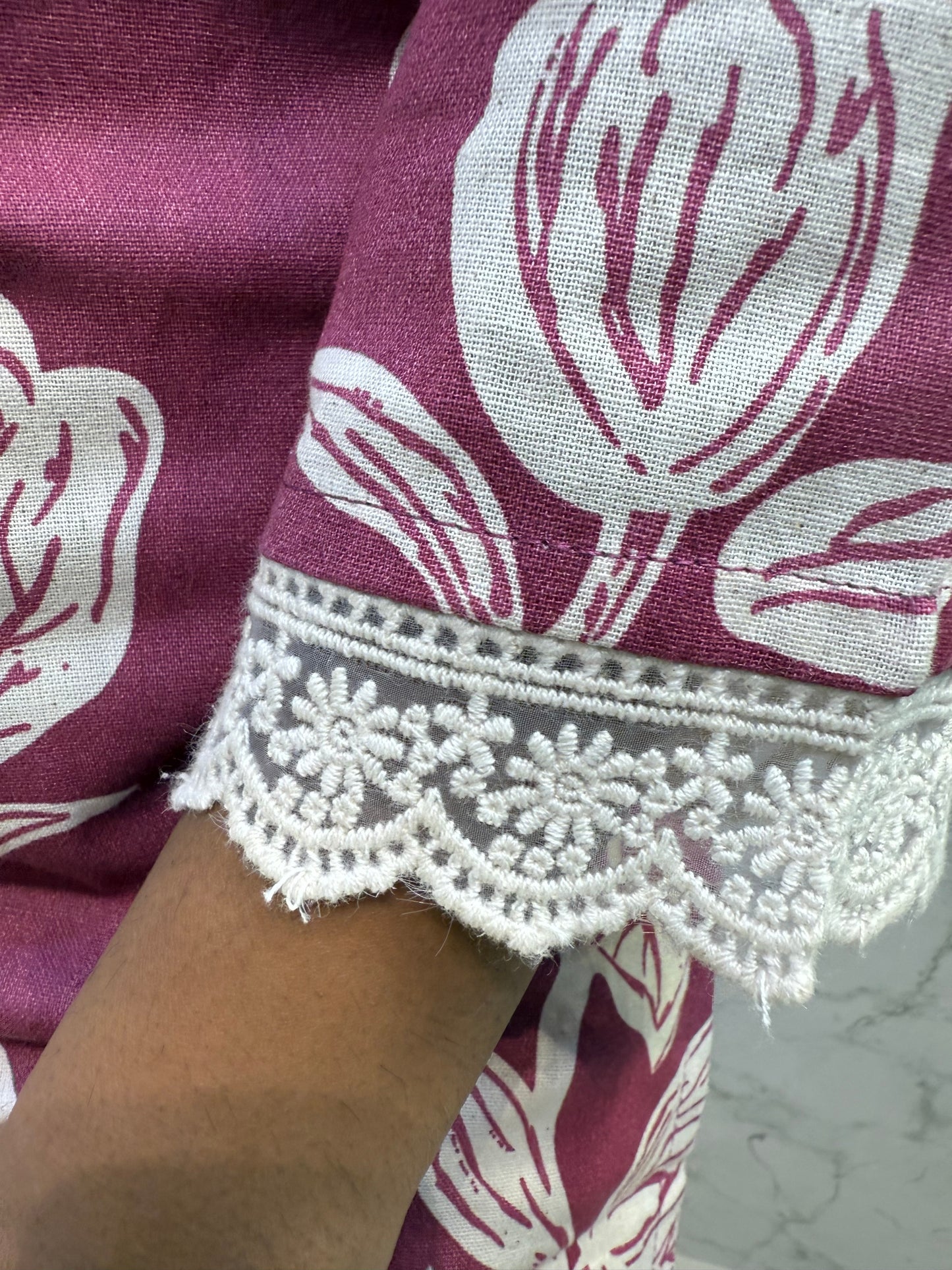 Pure Cotton Flex With Lace Details in Kurti with pant and Dupatta