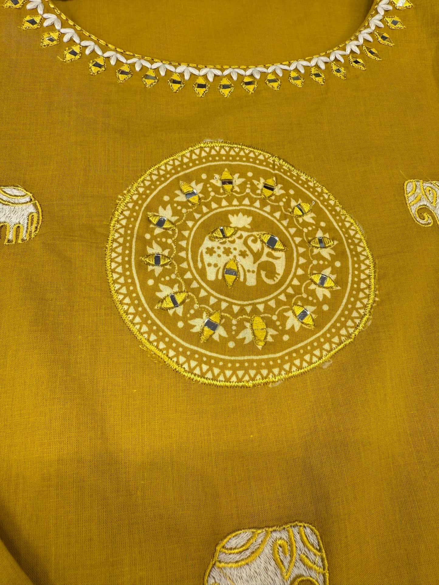 Mustard Elegant Kurti With Pant and dupatta
