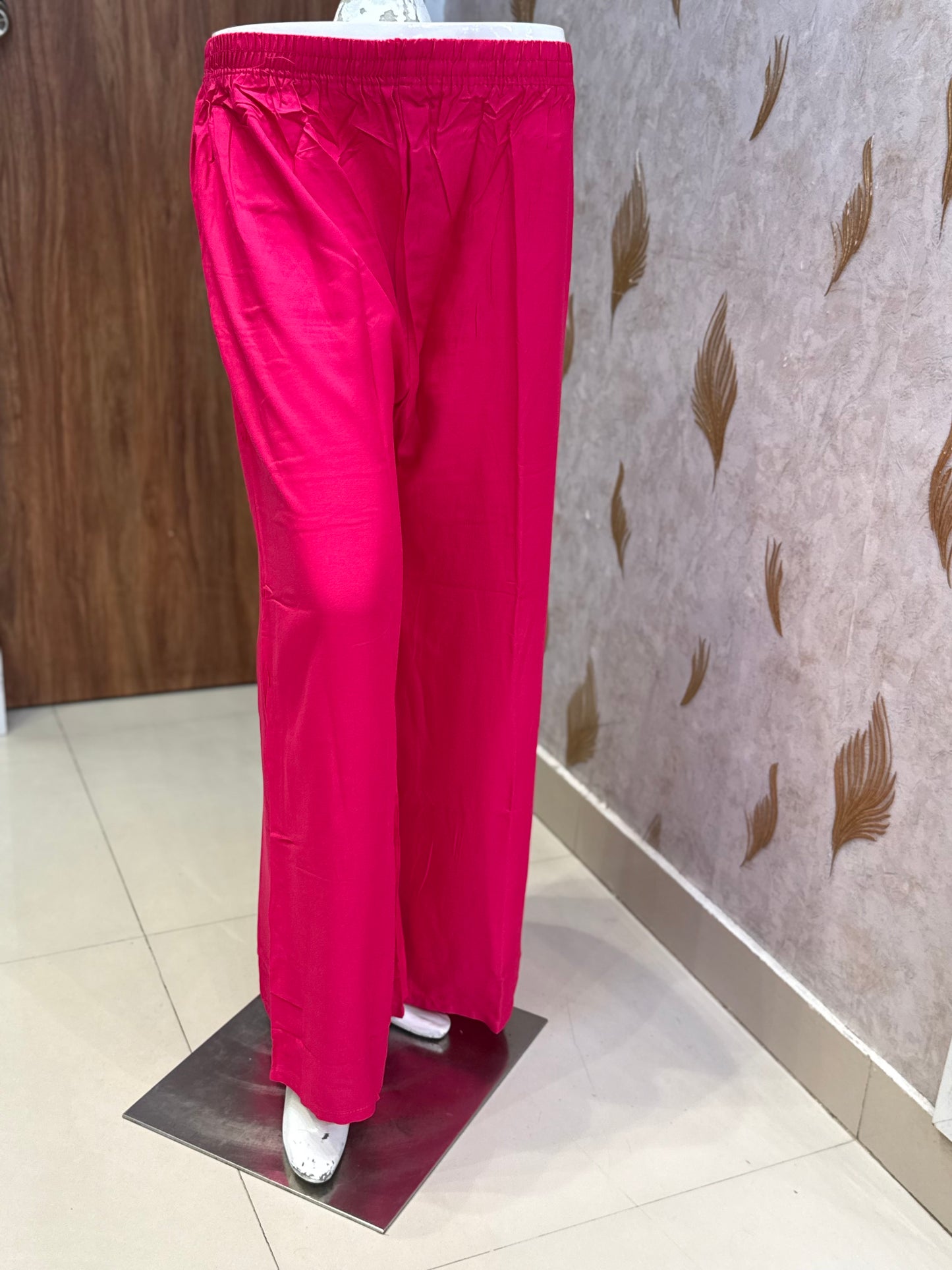 Pink Premium Rayon Palazzo Pant