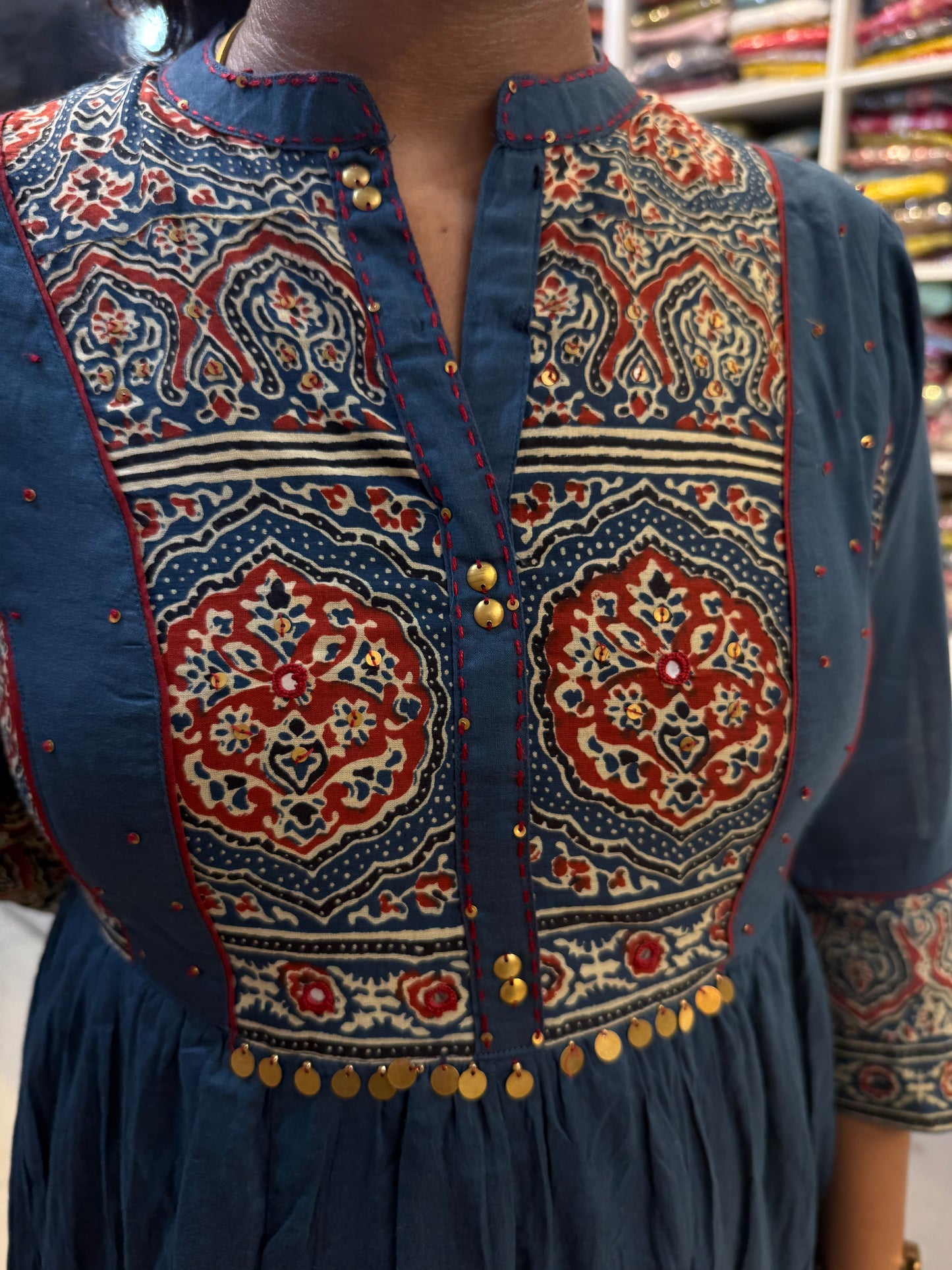 Pure Mul Cotton Crushed Gown