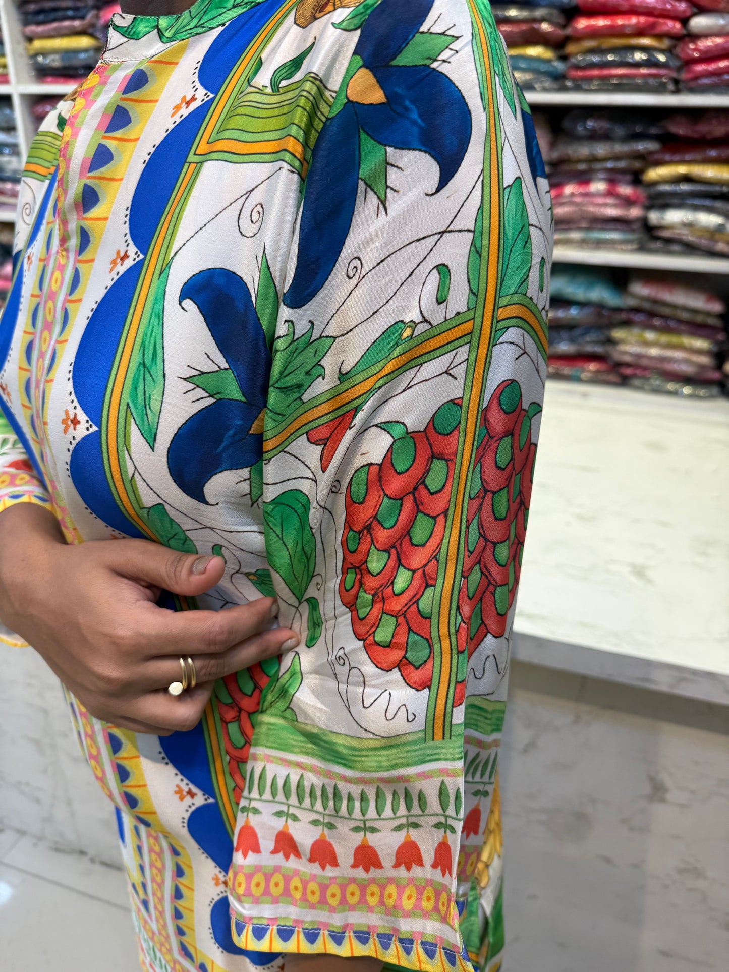 Pure Crepe Multicolour Co-ords set