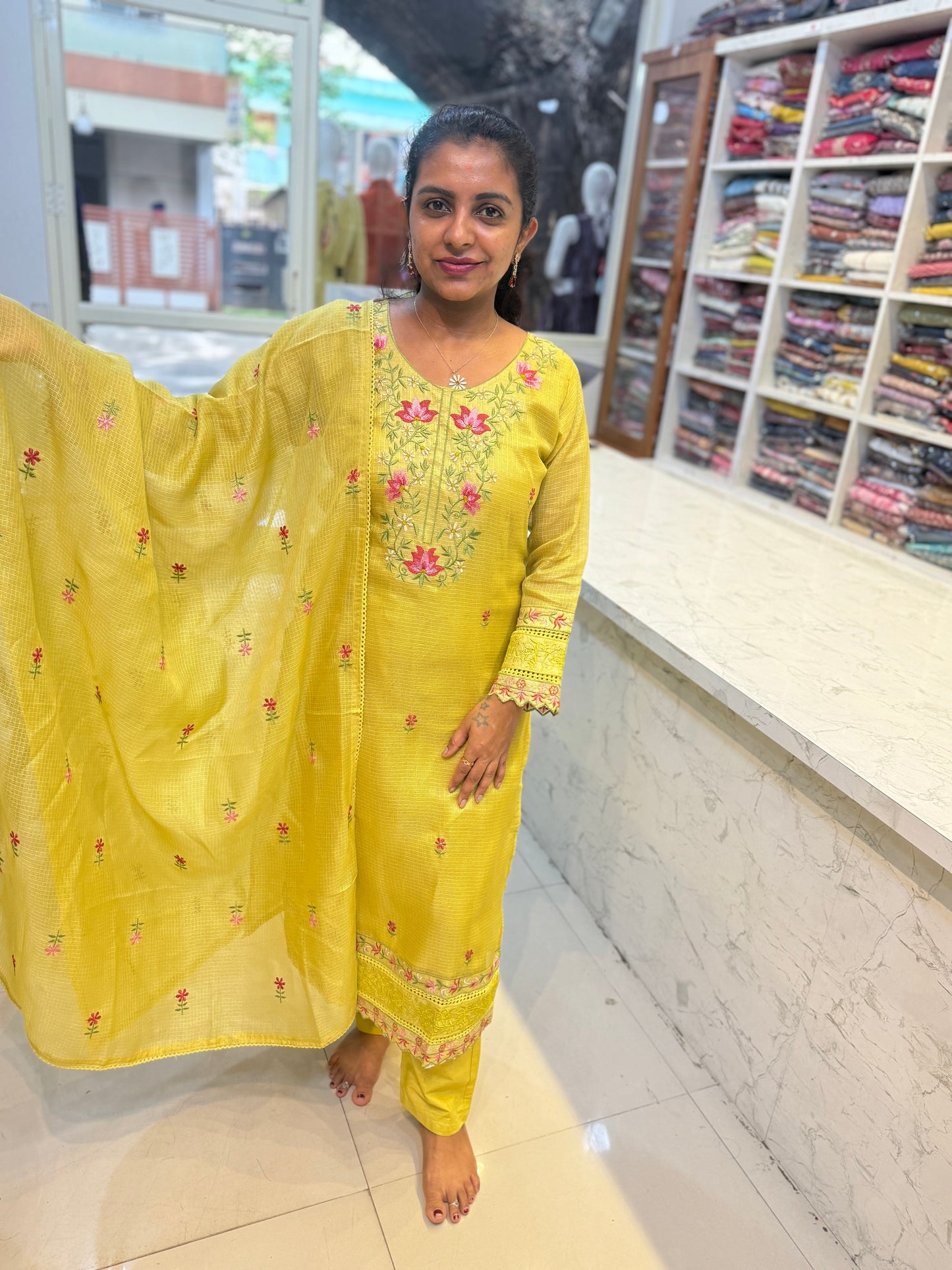 Embroidery Cut Work Salwar Set