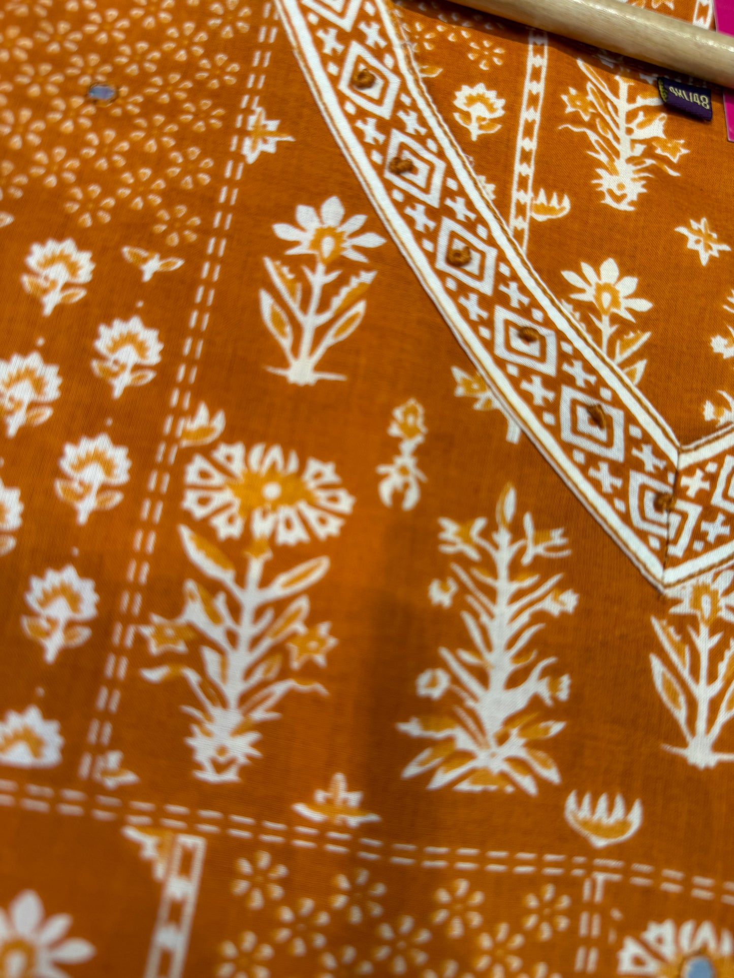 Printed Cotton Kurti with Pant and Dupatta -  HSC1149