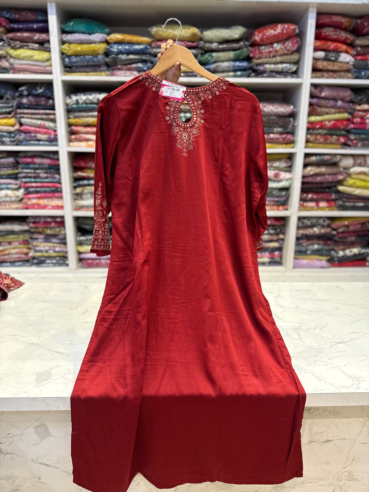 Soft Gajji Silk Kurti With Pant and Arjak Dupatta - HSC1206