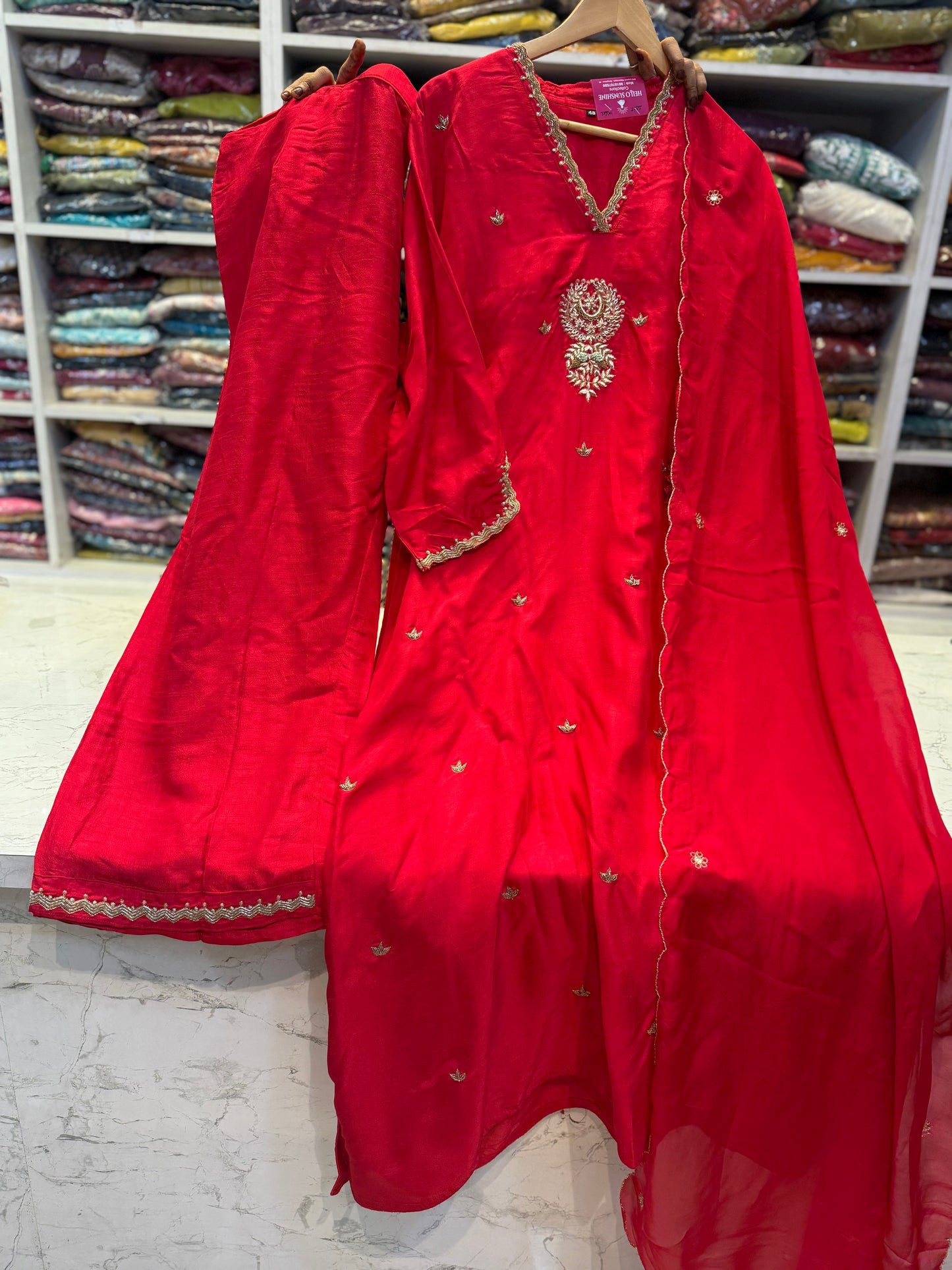 Pure Dola Silk HandWork Salwar suit