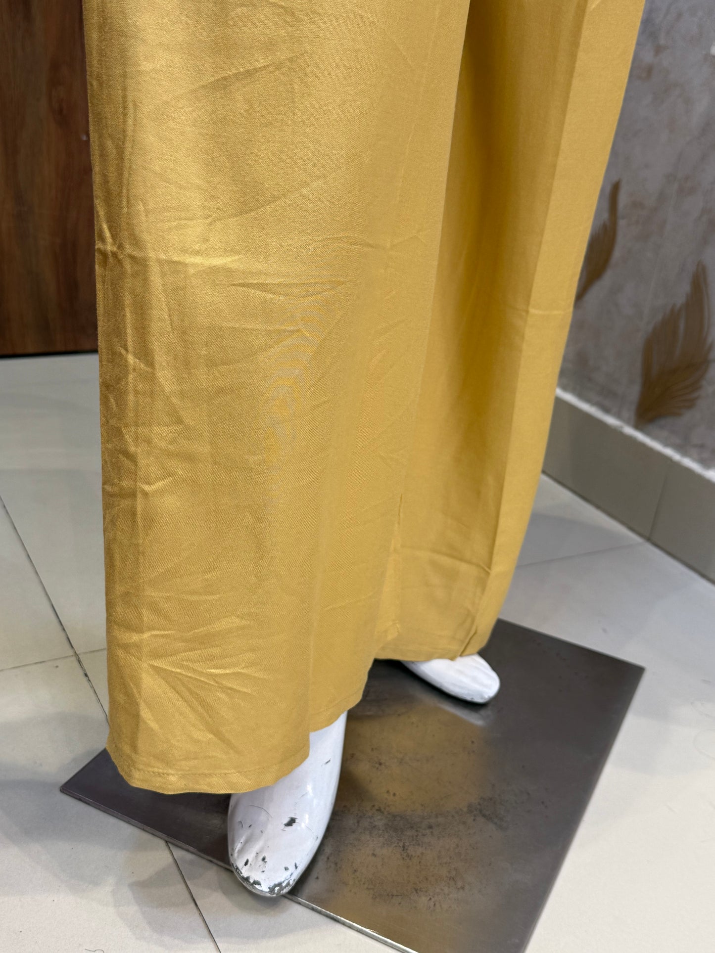 Beige Premium Rayon Palazzo Pant