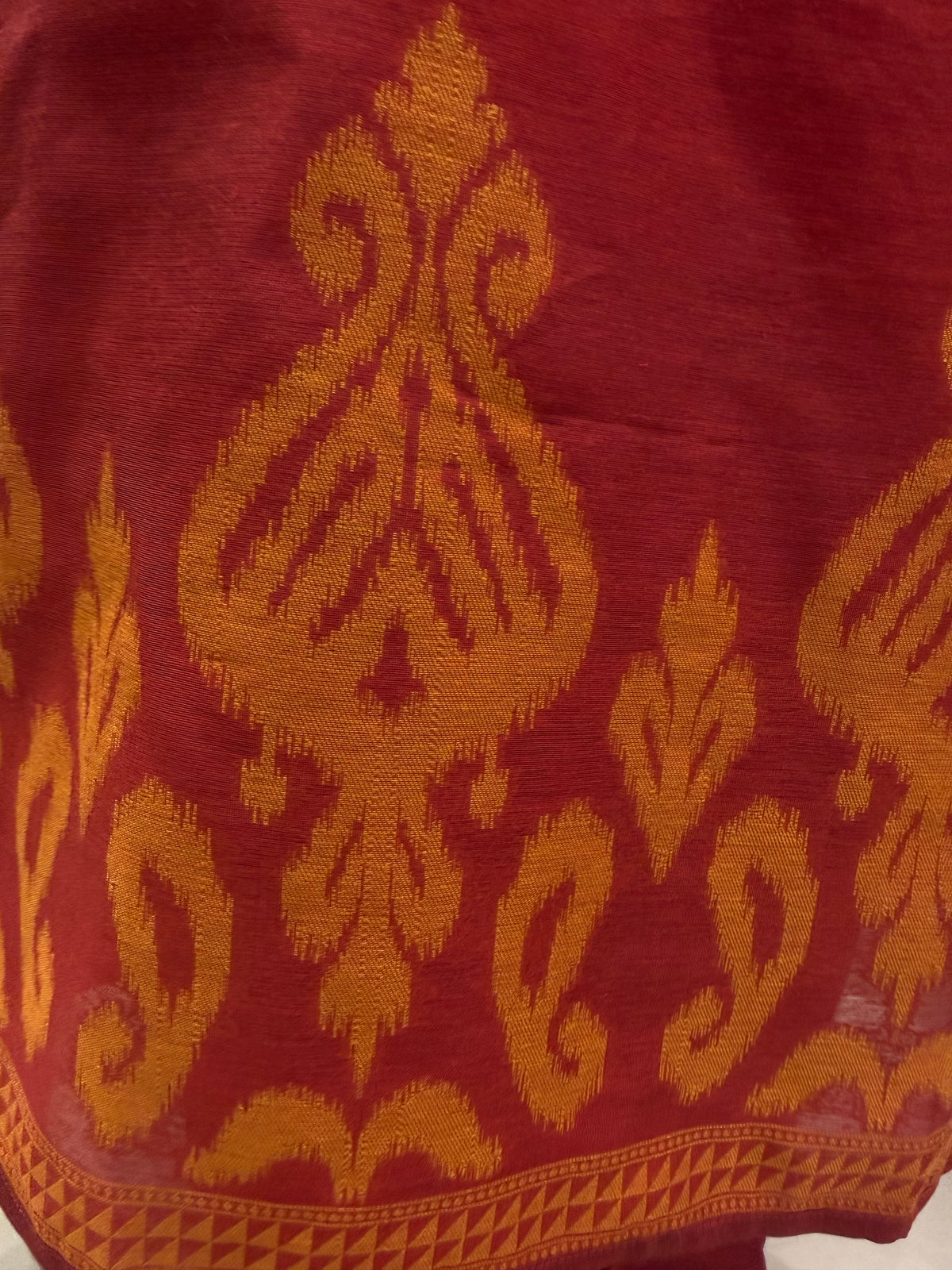 Ikkat Pure Silk Kurti With Pant and Dupatta -HSC1319