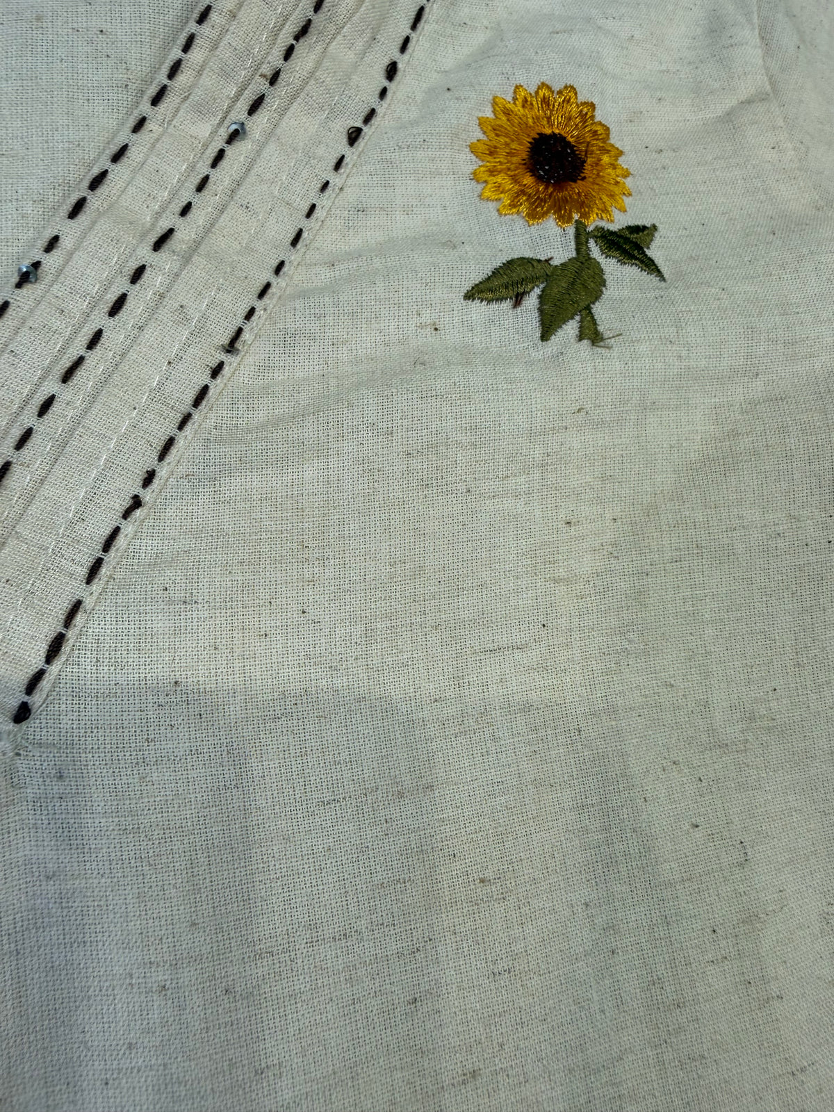 Sunflower Pure Cotton Flex Embroidery Tunics Top -HSC1249