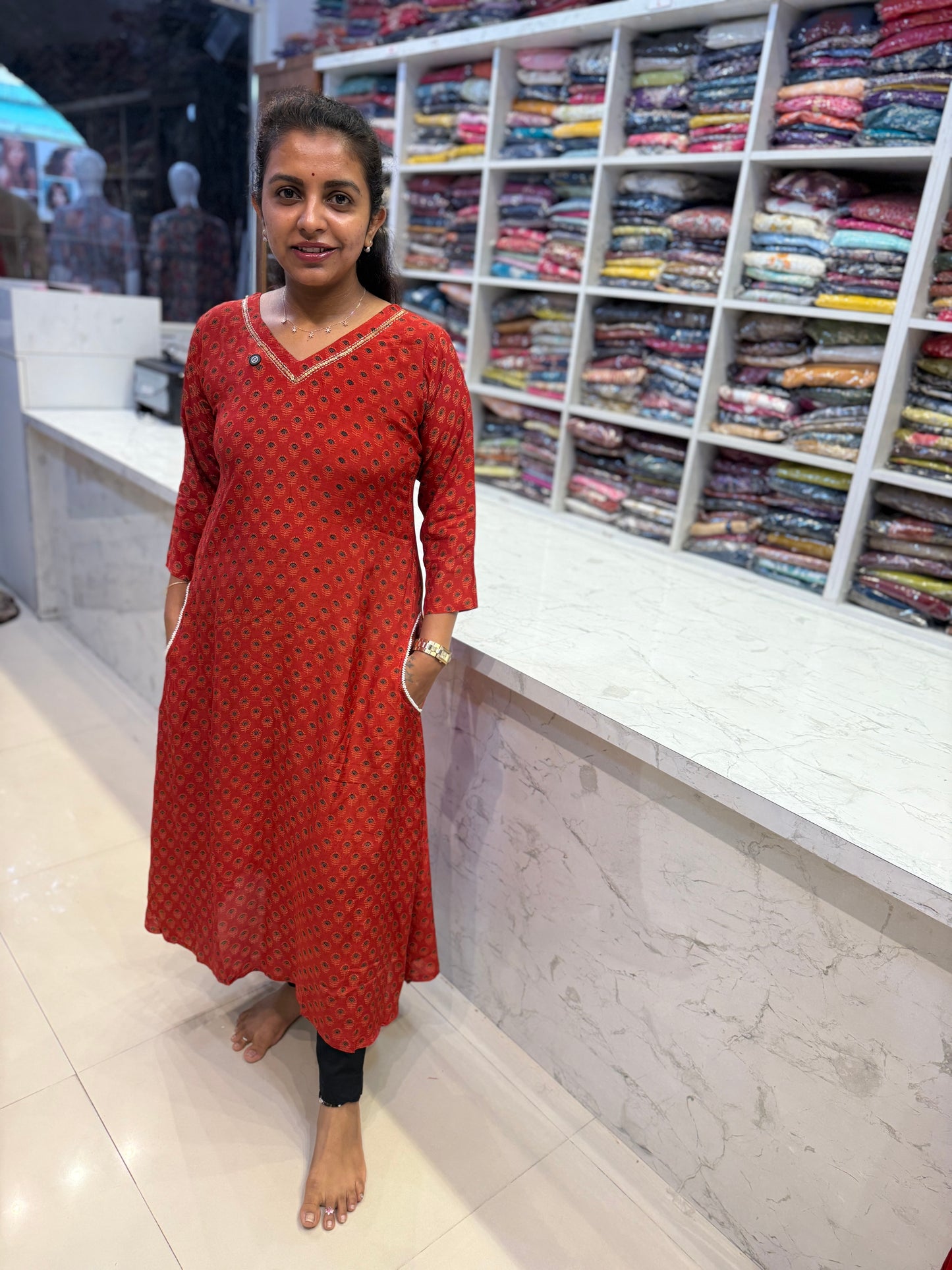 Pure Muslin A-line Kurti