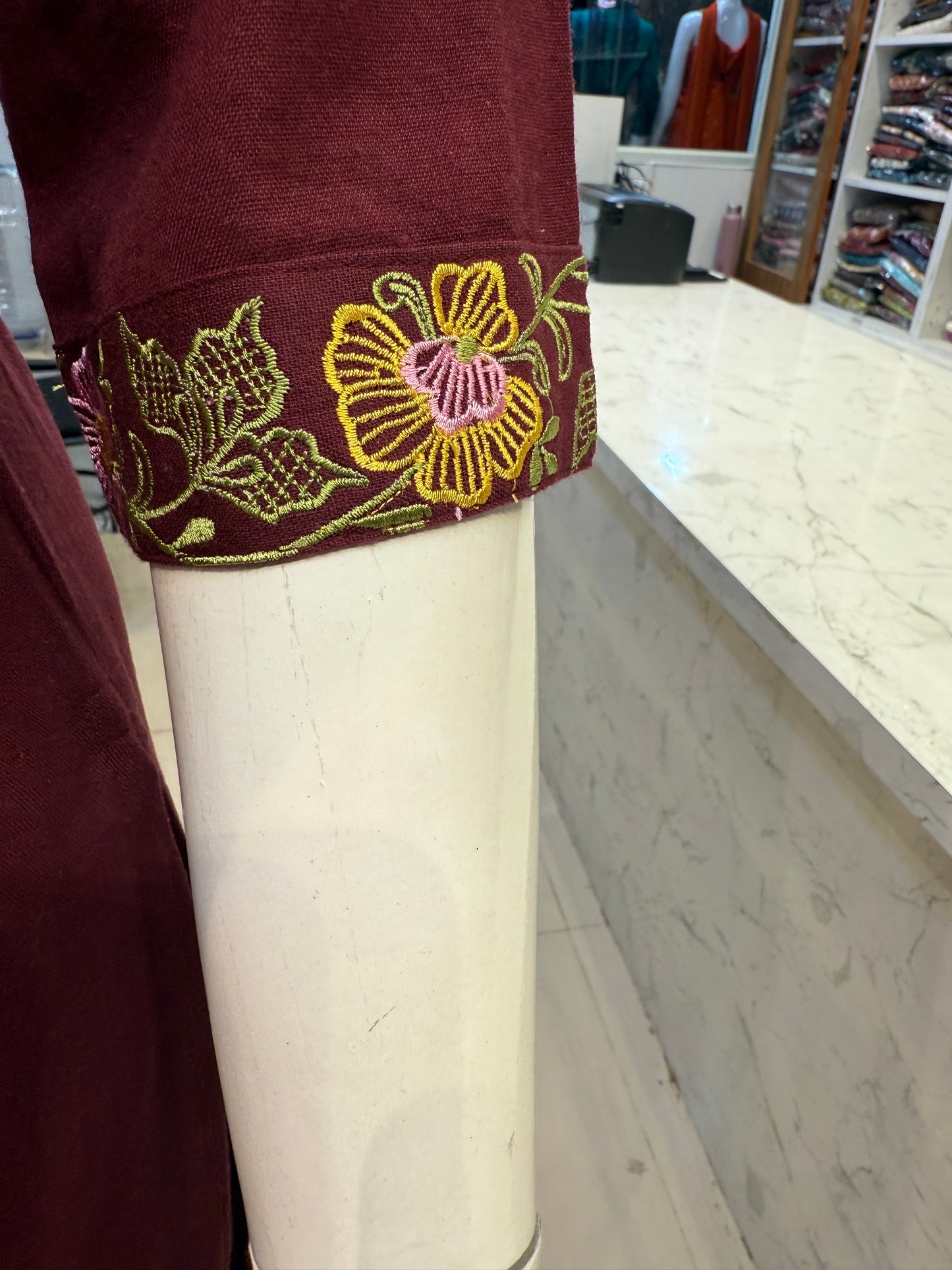 Pure Cotton Flex Thread Embroidery Co-ords Set