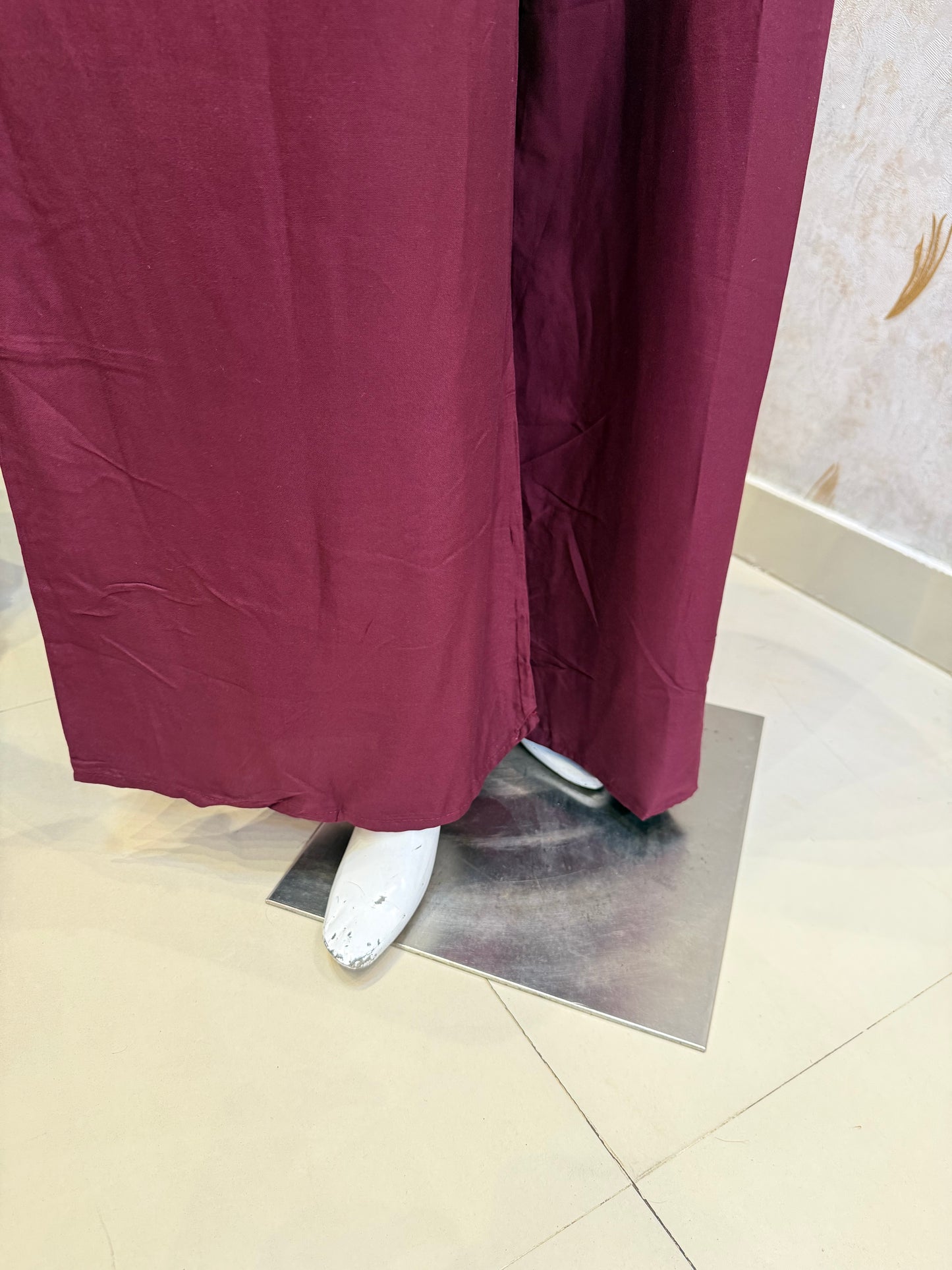 Wine  Premium Rayon Palazzo Pant