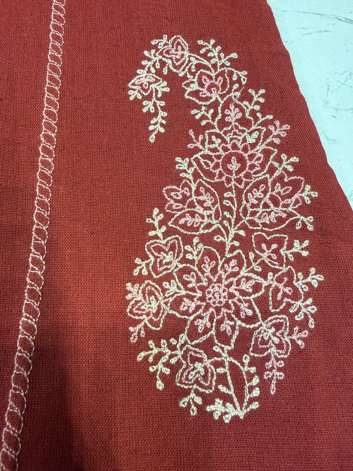 Brown Embroidery Tunics Top -HSC1283