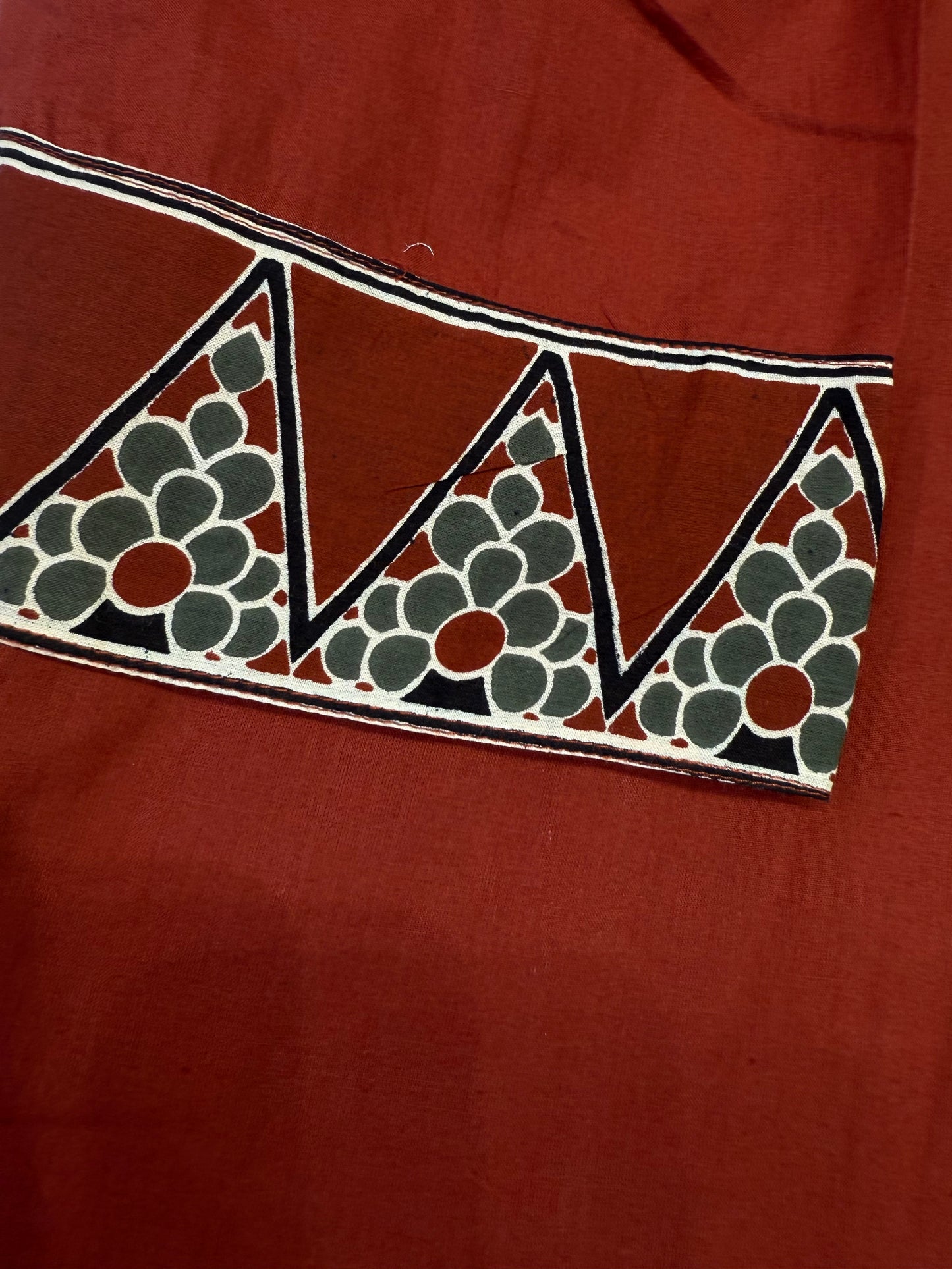 Marron Cotton Kurti With Pant and Dupatta
