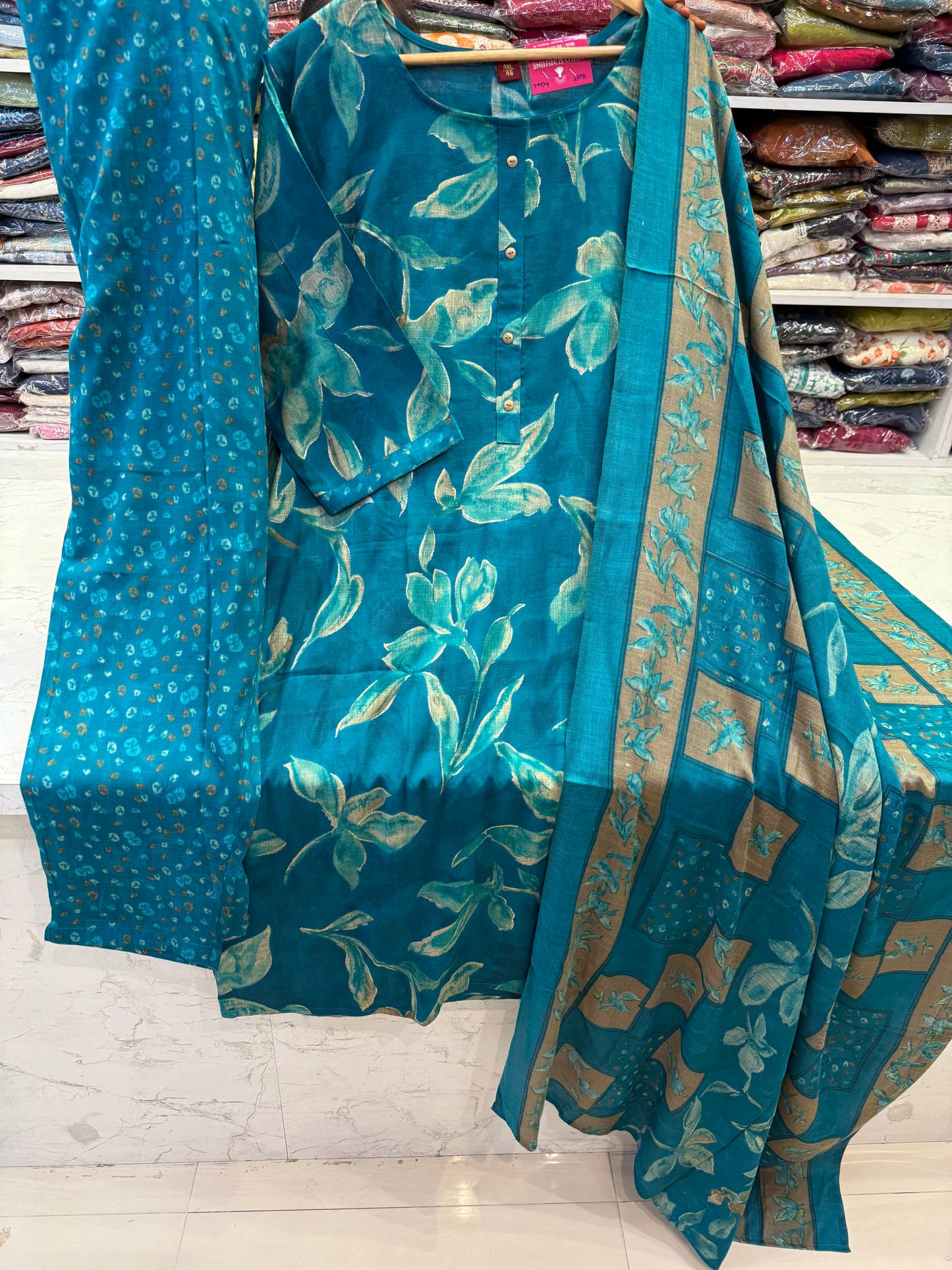 Premium Rayon Printed Kurti With Pant and Dupatta