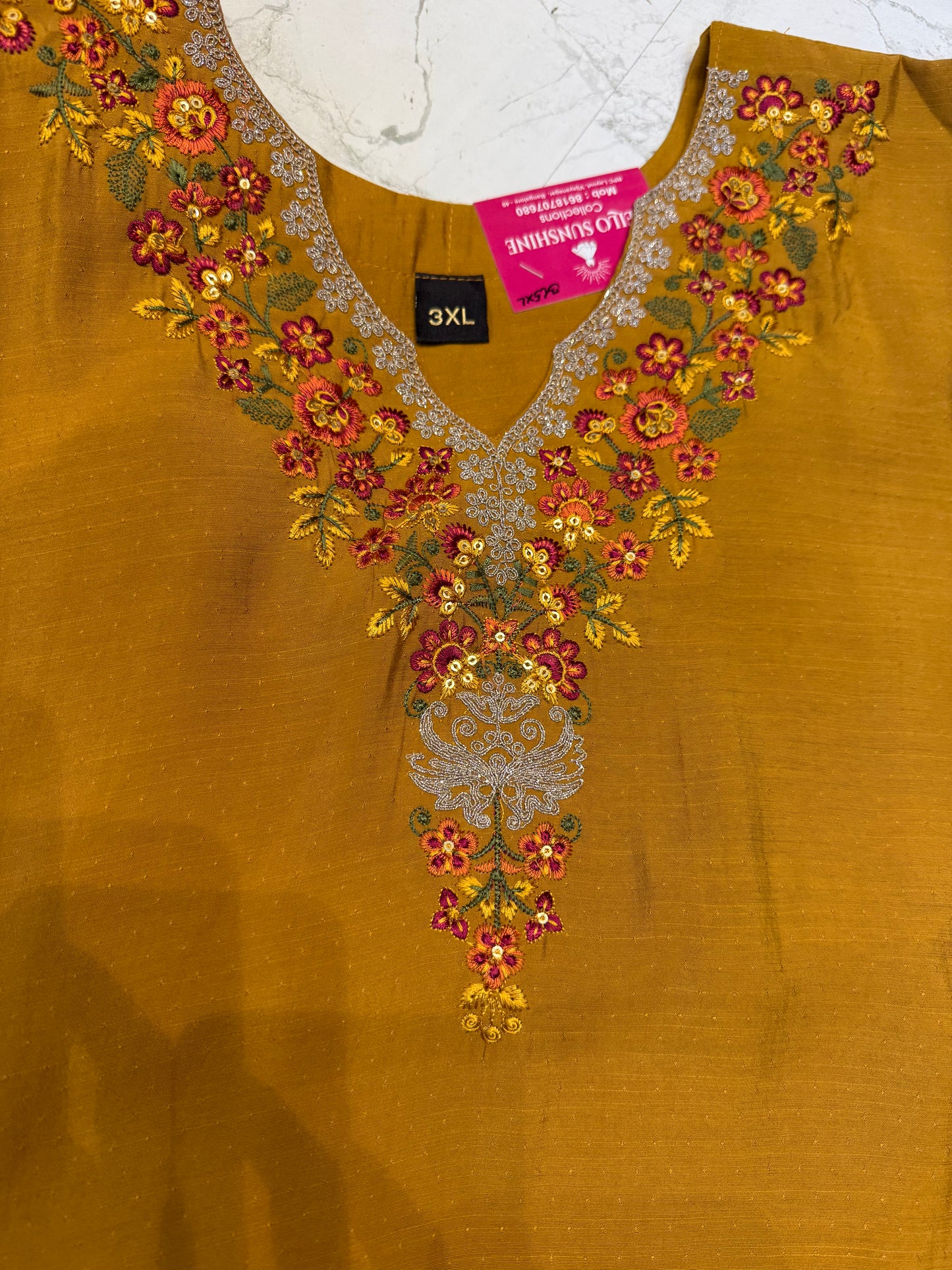 Semi-Party Wear Roman Silk Kurti With Pant and Dupatta