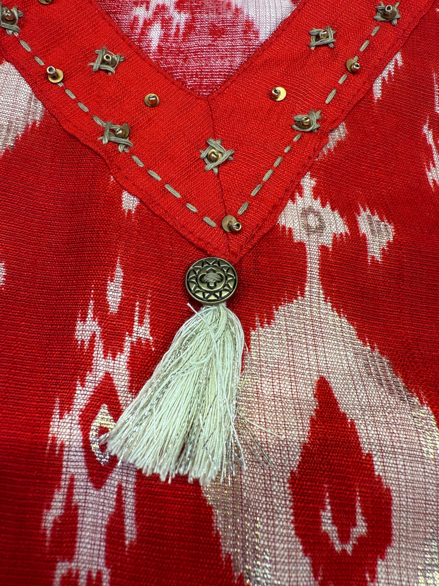 Red Printed Kurti with Pant