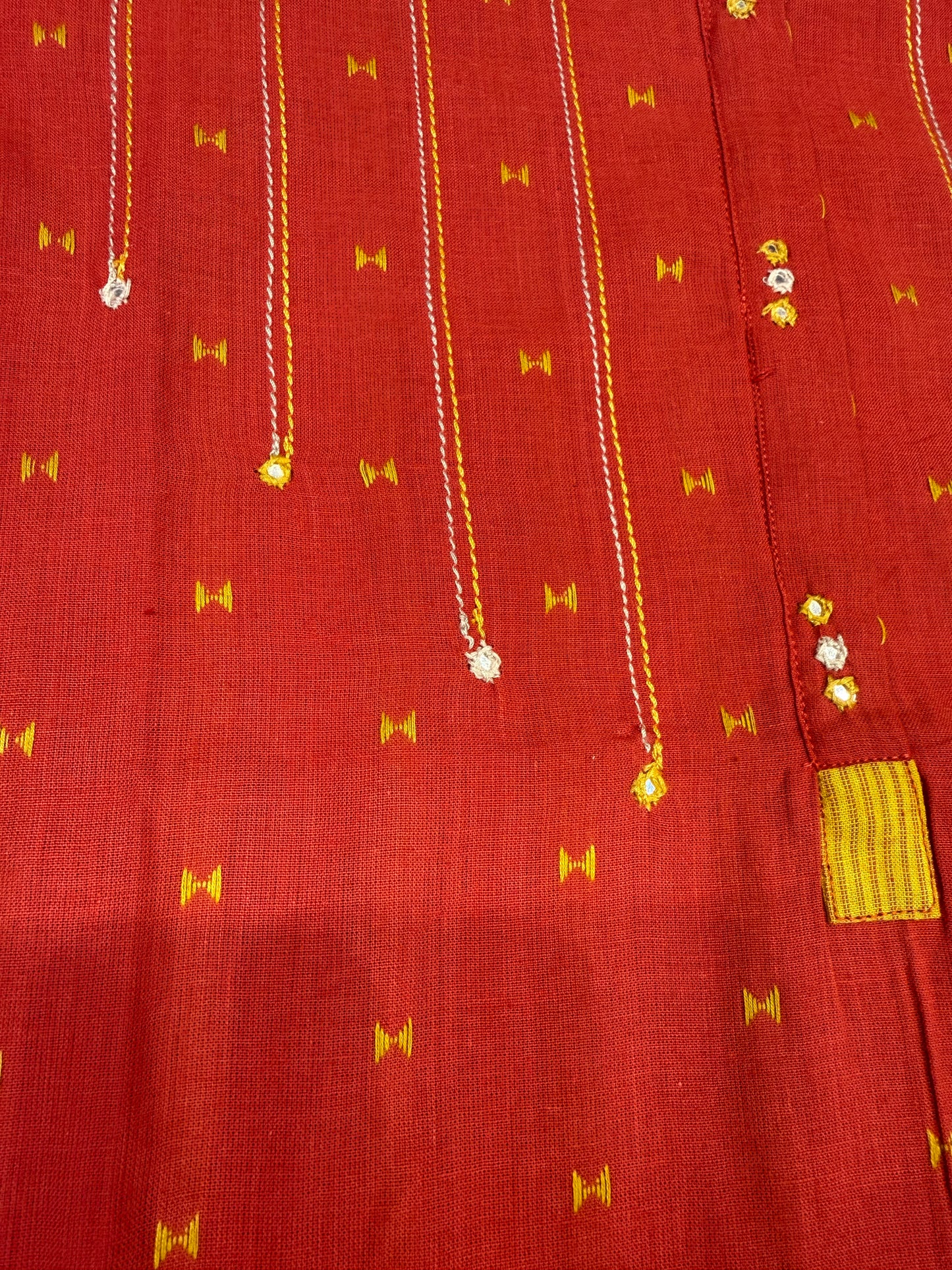 Pure Handloom Embroidery Cotton Kurti