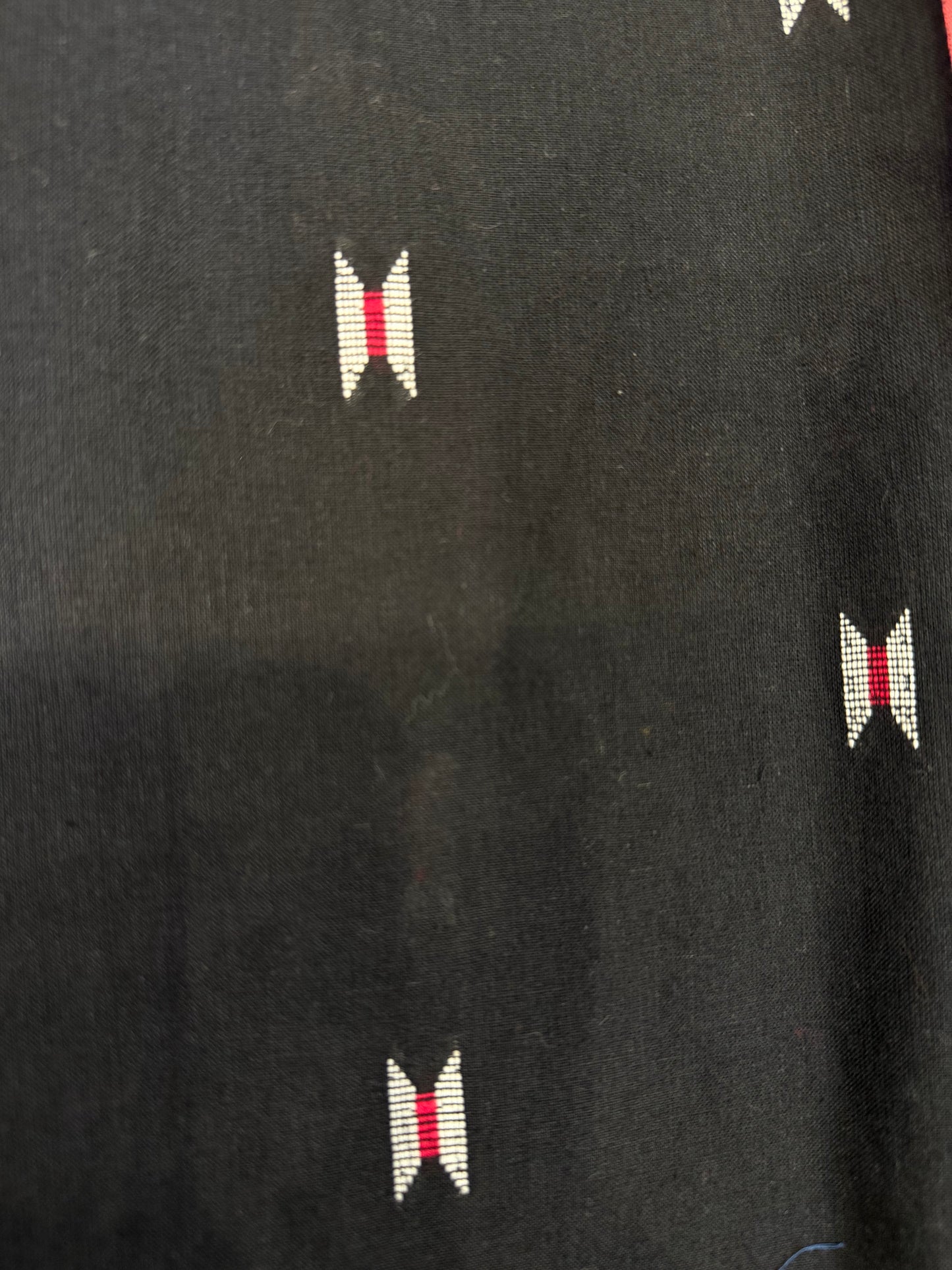 Black Pure Handloom Kurti With Pant and Dupatta -HSC1146