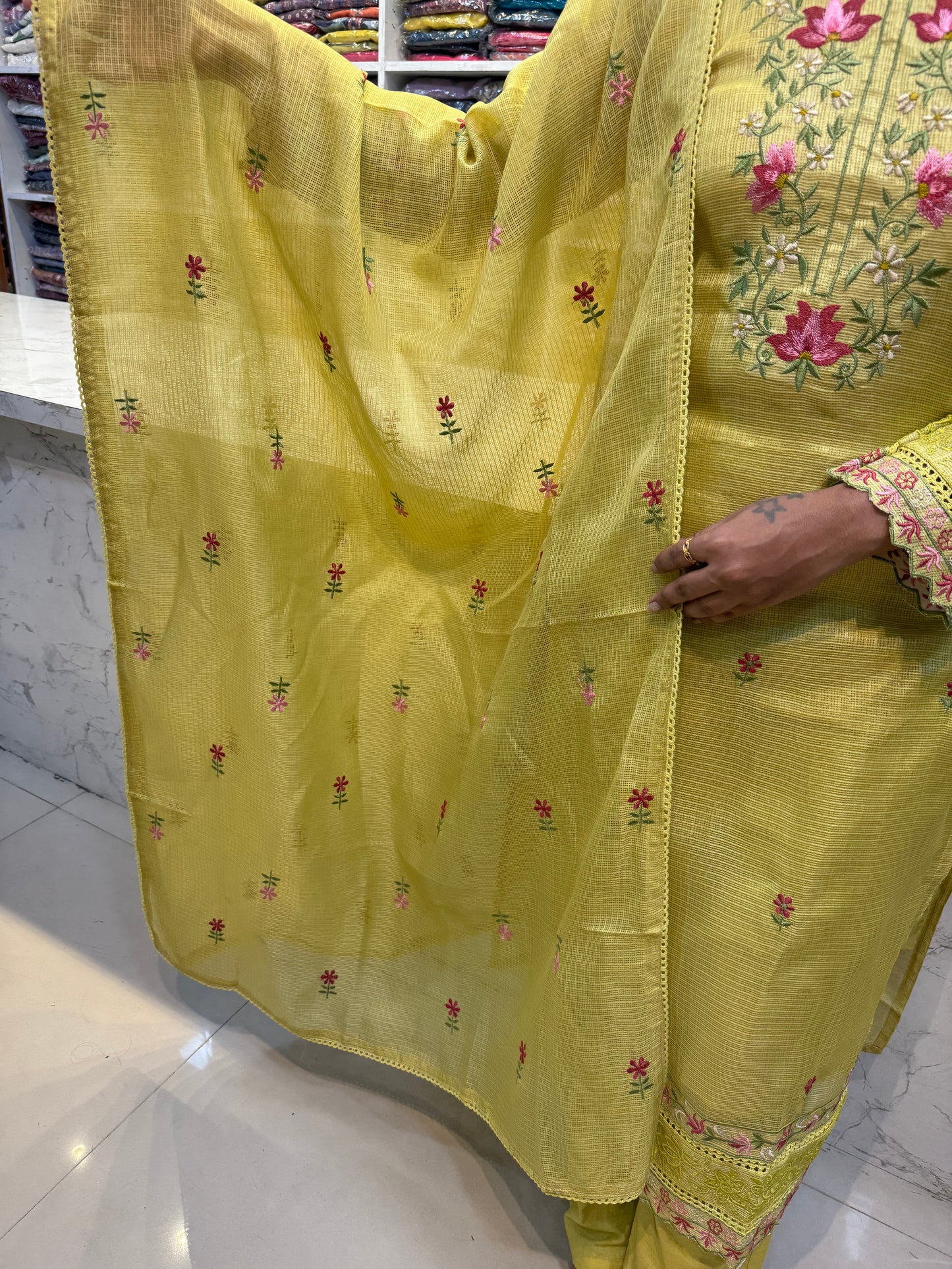 Embroidery Cut Work Salwar Set