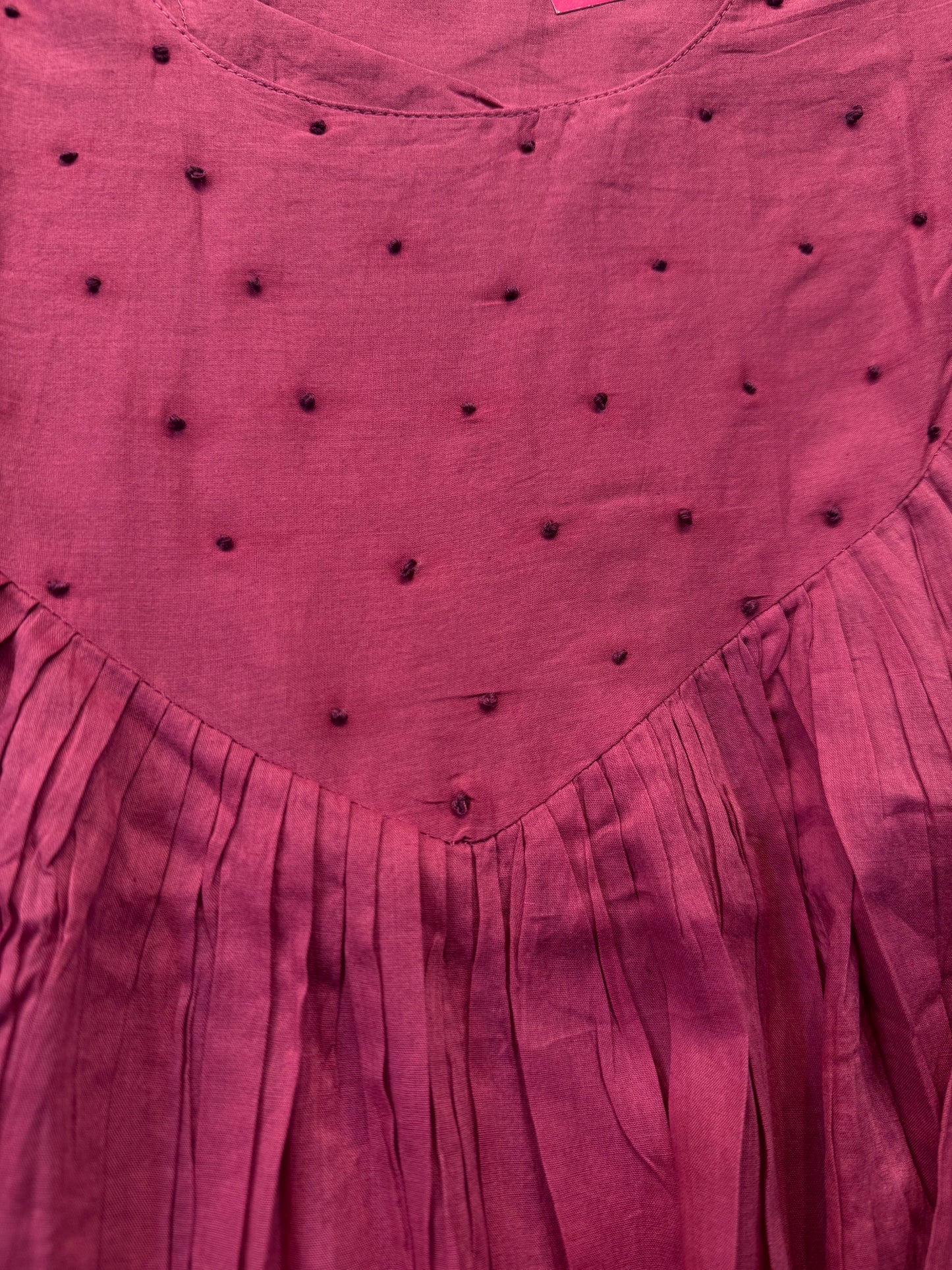 Dual Wine Mul Cotton Gown-HSC172