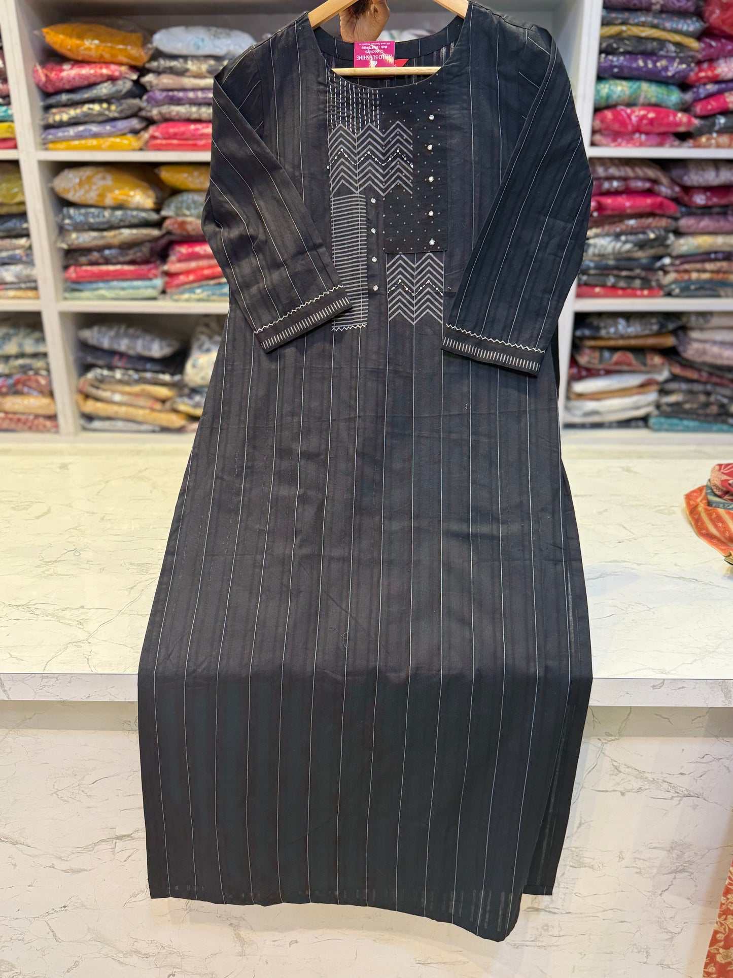 Black Cotton Kurti