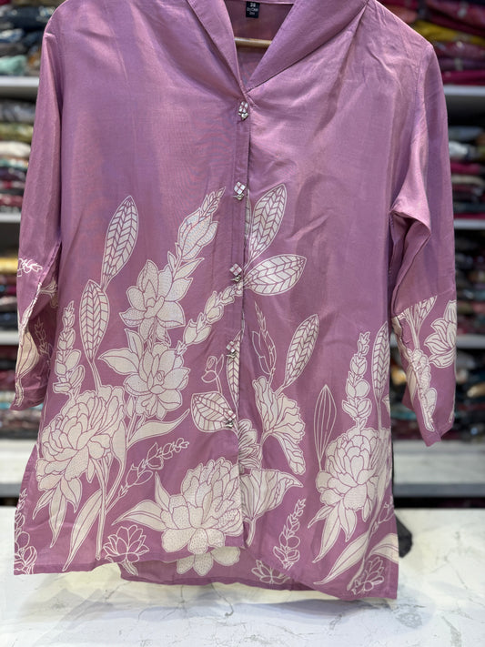 Lavender Russian Silk Short Top