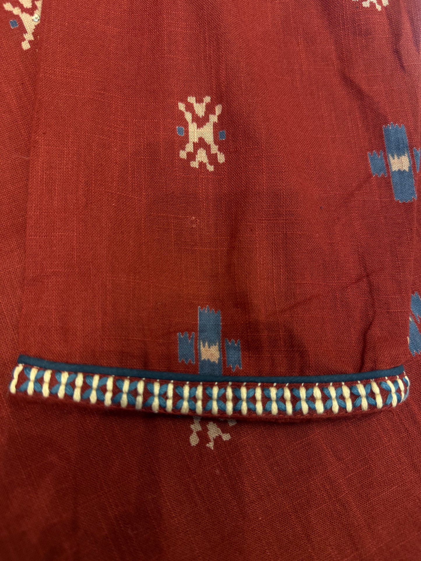 Marron Pure Handloom Cotton Flex Tunics - HSC1148