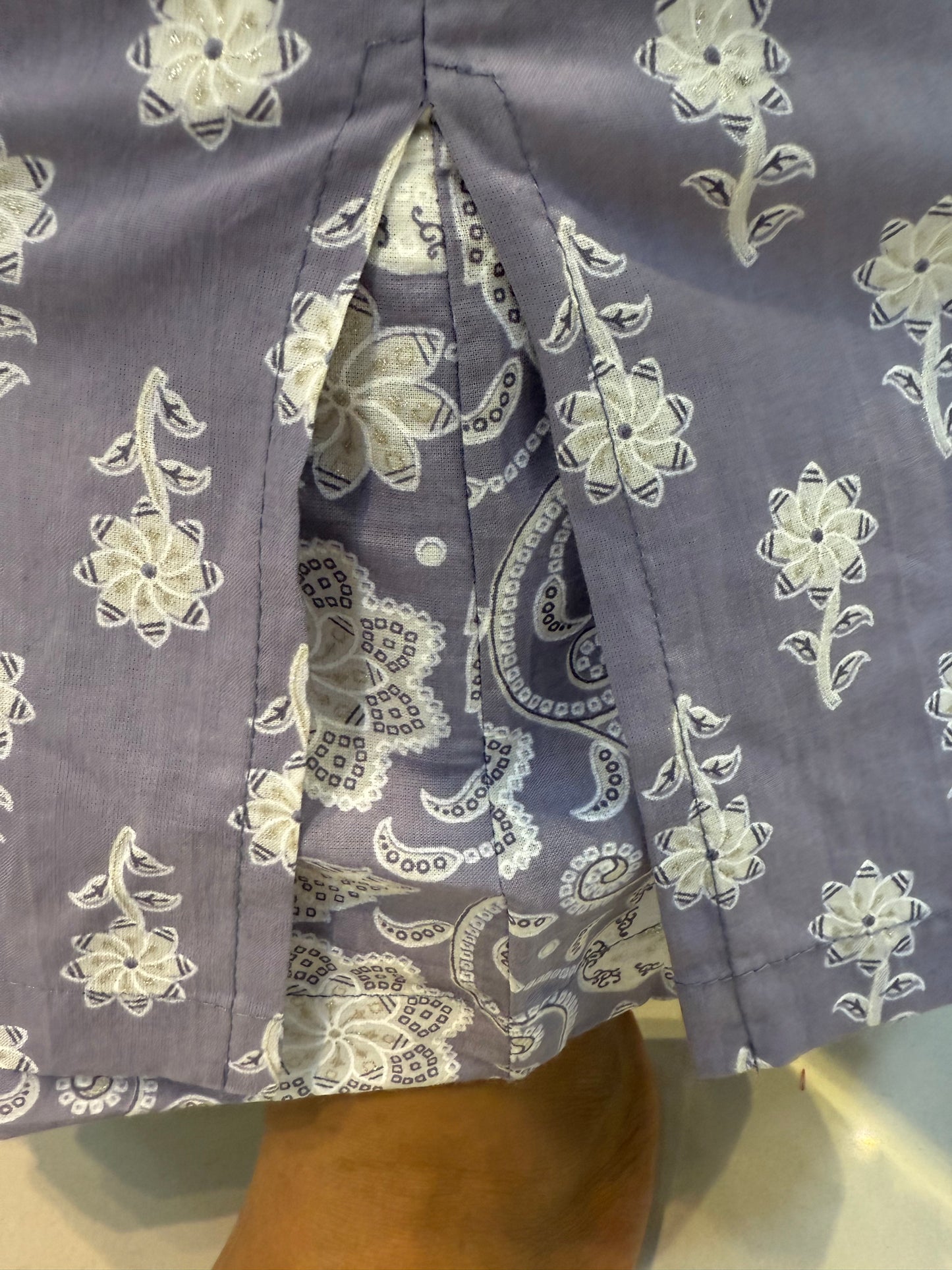 Grey Flap Pant Cotton Salwar set