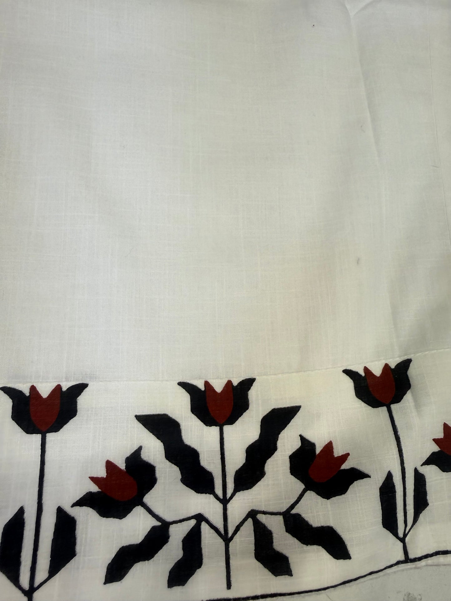 Pure White Pure Cotton Embroidered Kurti With Pant-HSC81