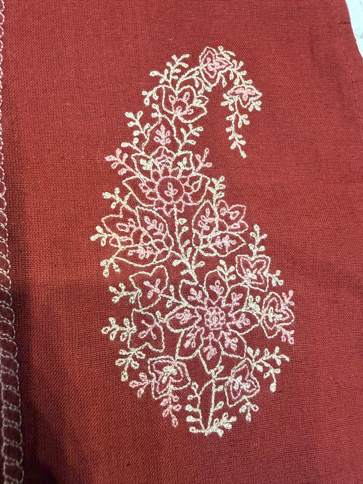 Brown Embroidery Tunics Top -HSC1283