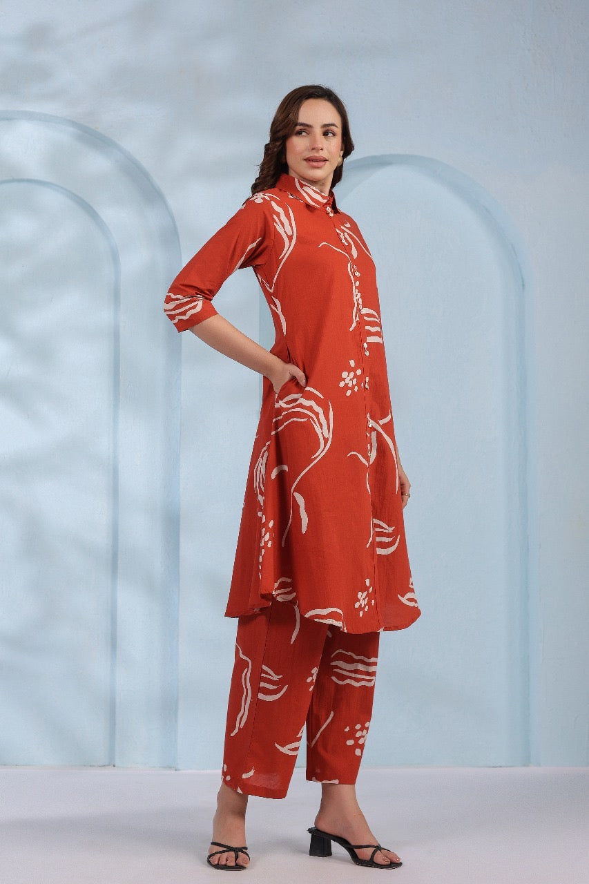 Rust Cotton Co-ords set