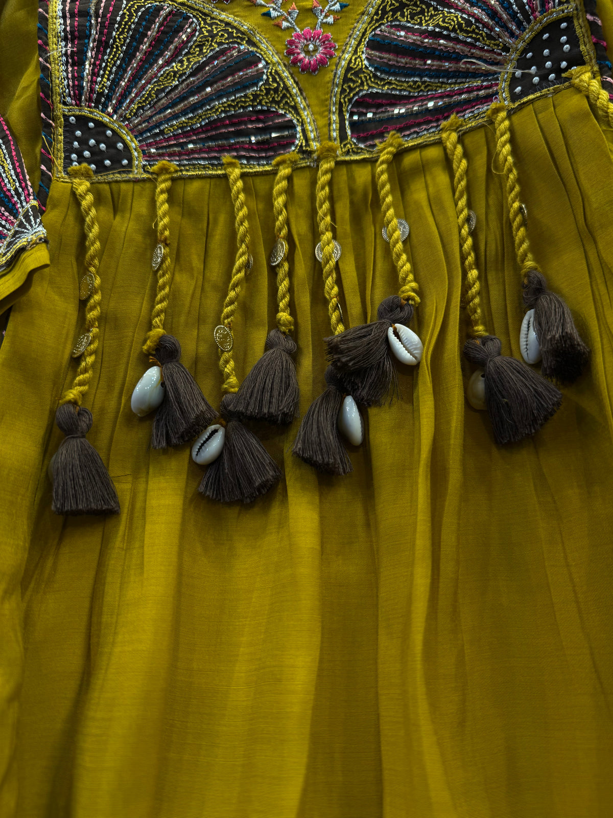 Mustard Embroidery Kurti With Pant and Dupatta -HSC1273