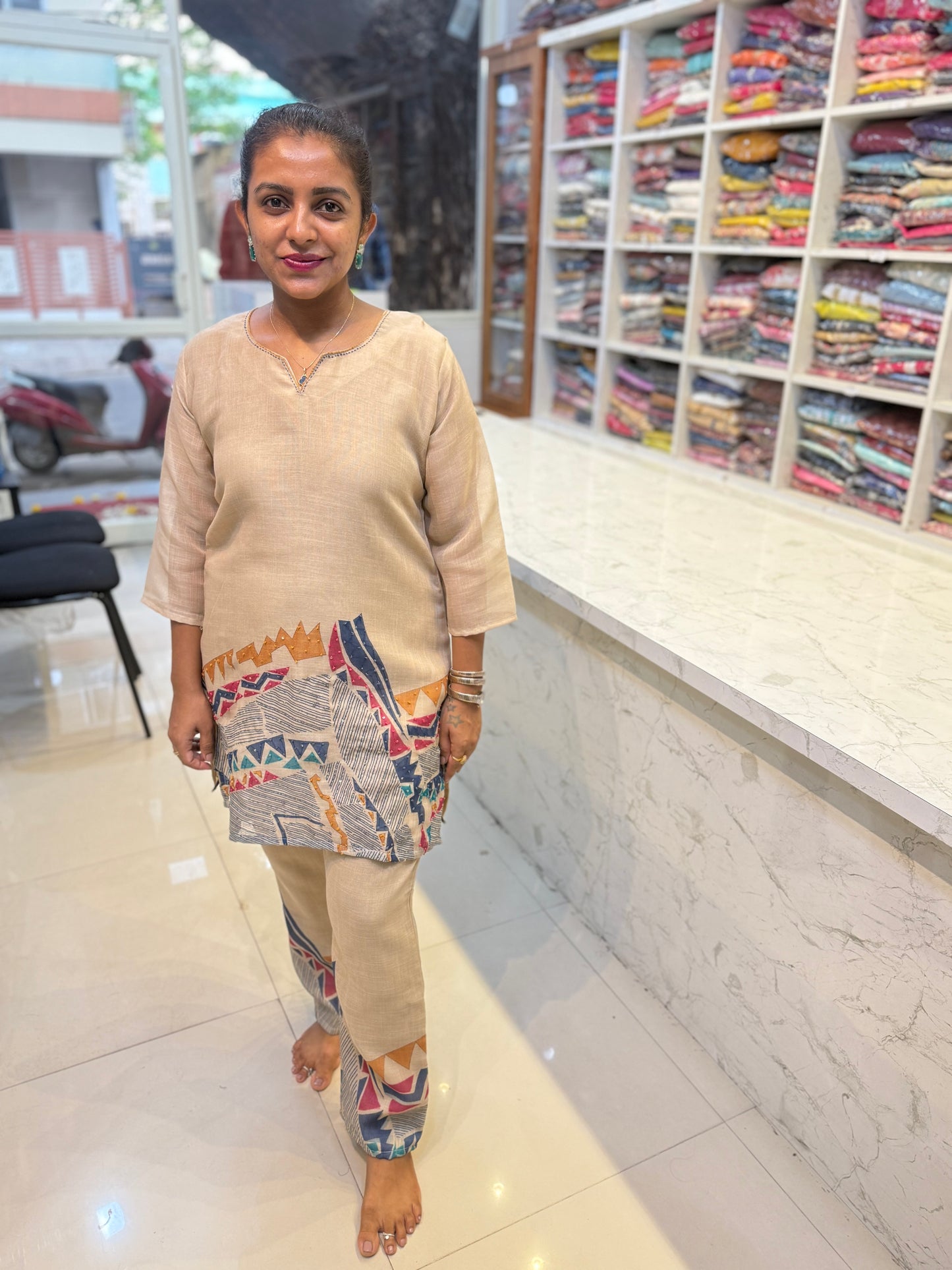 Cream Linen Co-ords Set