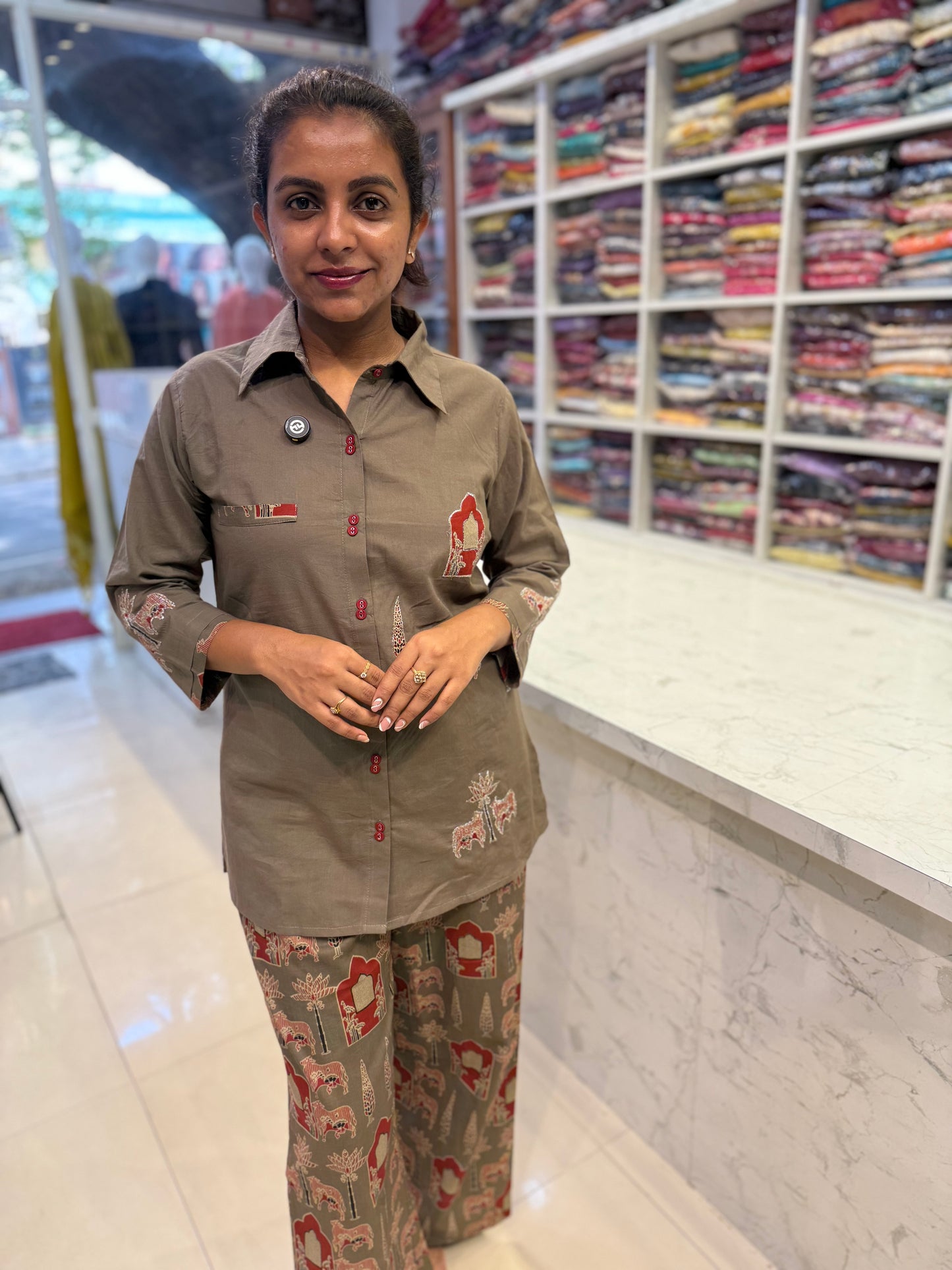 Indowestern Cotton Tribal Prints Co-ords Set-HSC119