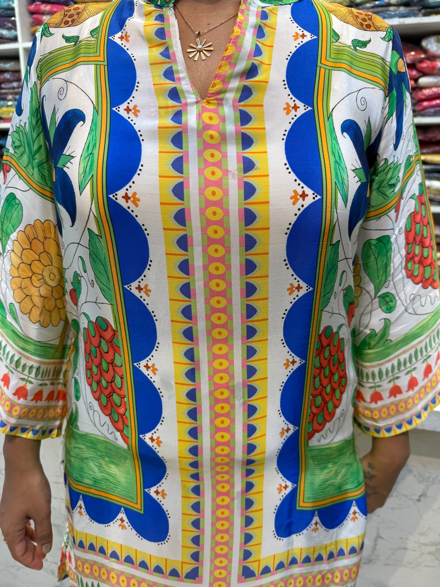 Pure Crepe Multicolour Co-ords set