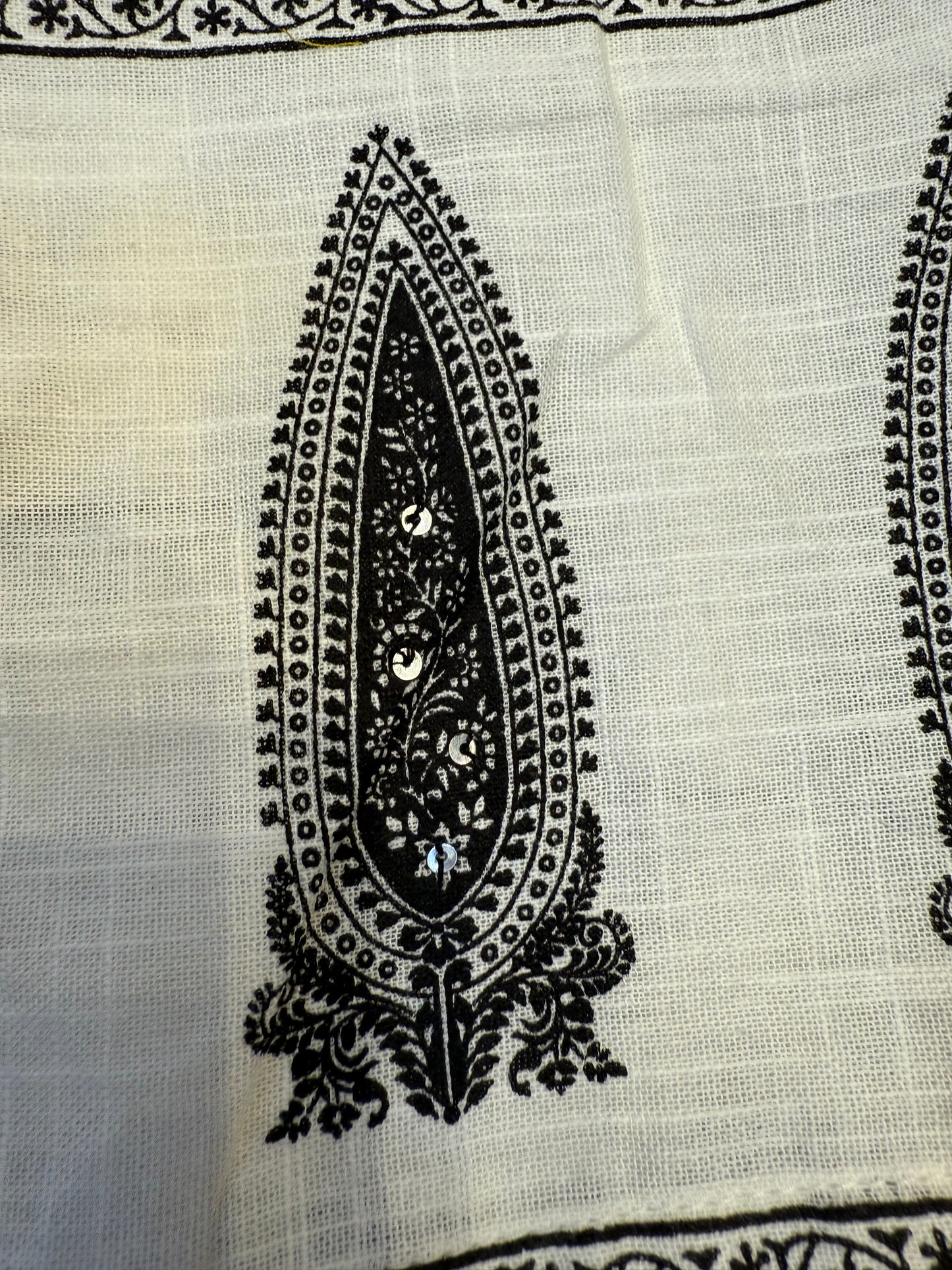 Straight Cut White Cotton Kurti With Pant and Dupatta