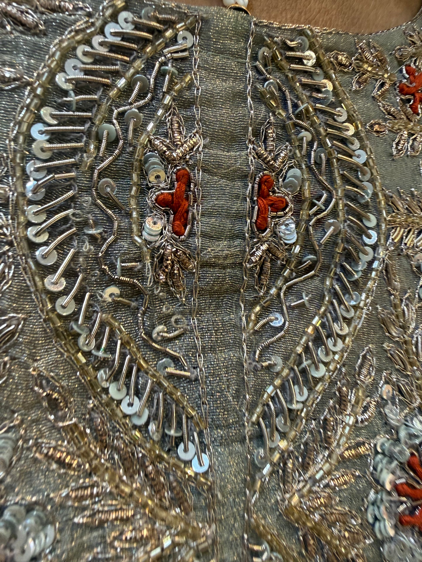 Shimmer Crush Hand Embroidery Kaftan Kurti With Pant-HSC157