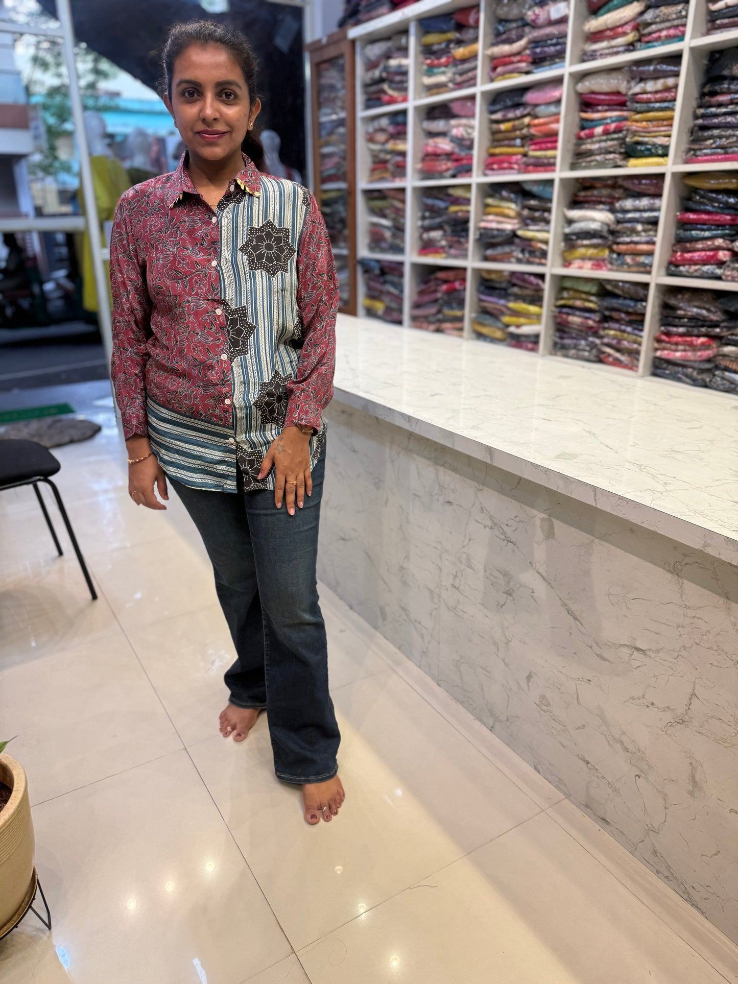 Printed Crepe Tunics Top