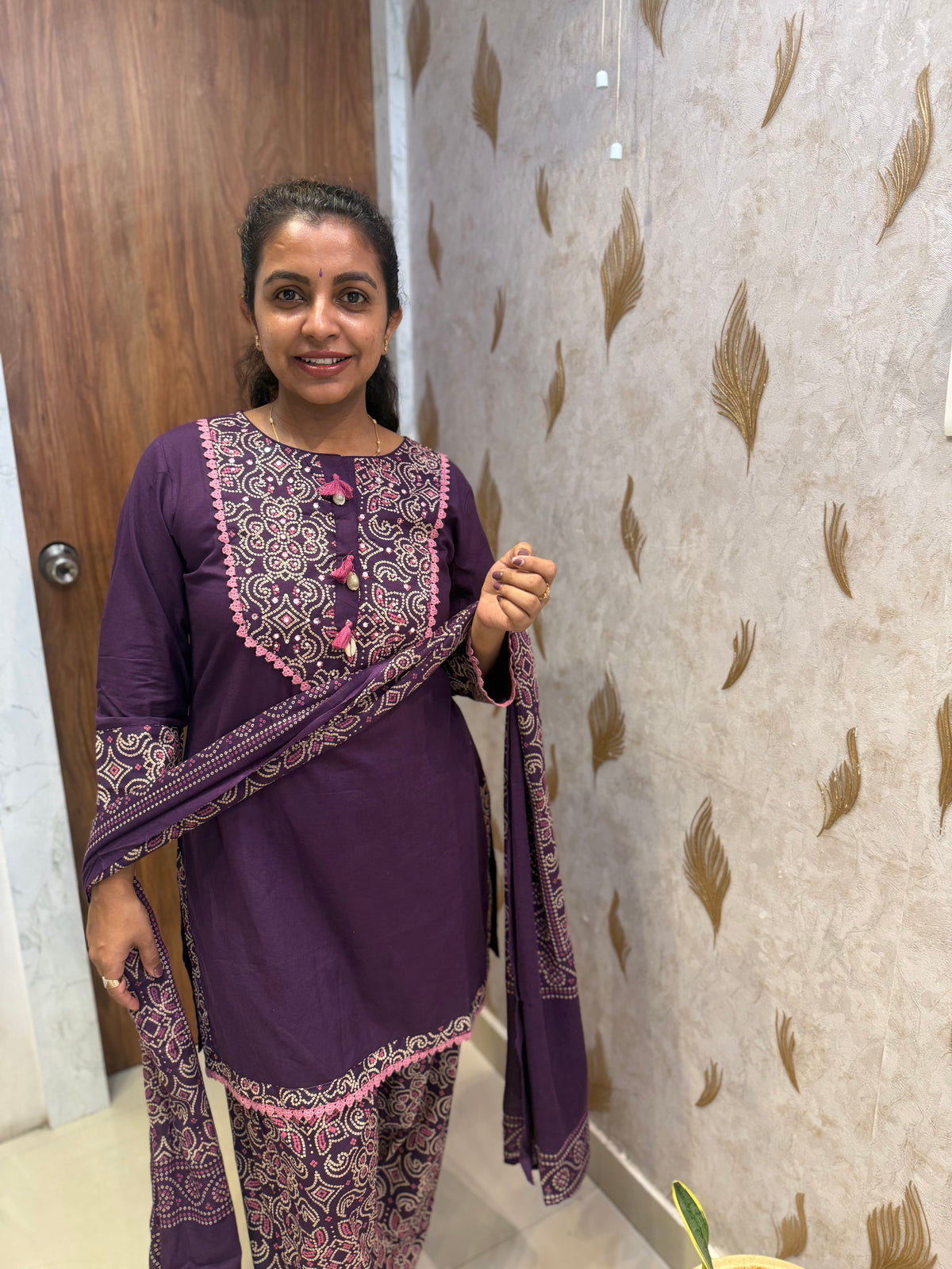 Farsi Pure Cotton Kurti With Pant and Dupatta -HSC1257