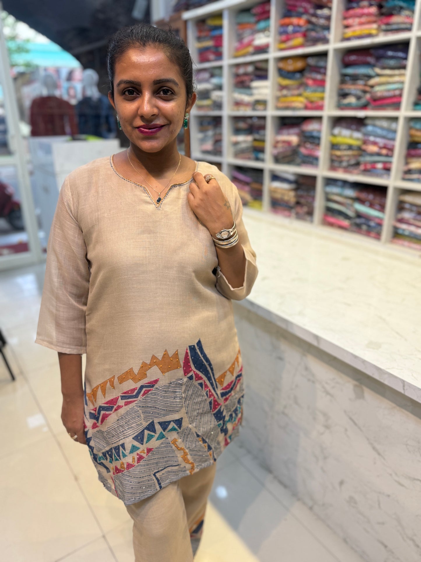 Cream Linen Co-ords Set