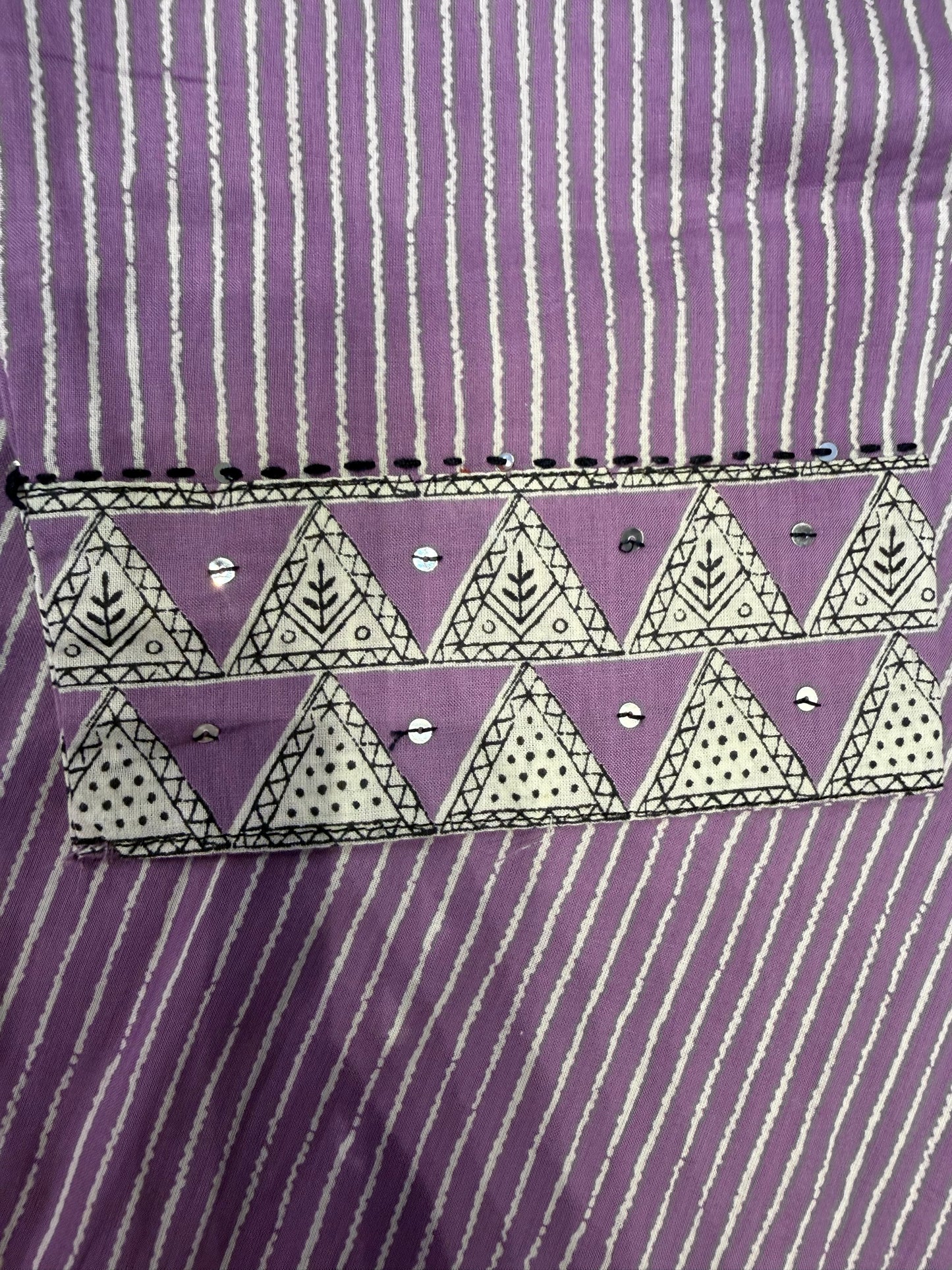 Lavender Pure Cotton Kurti - HSC1166