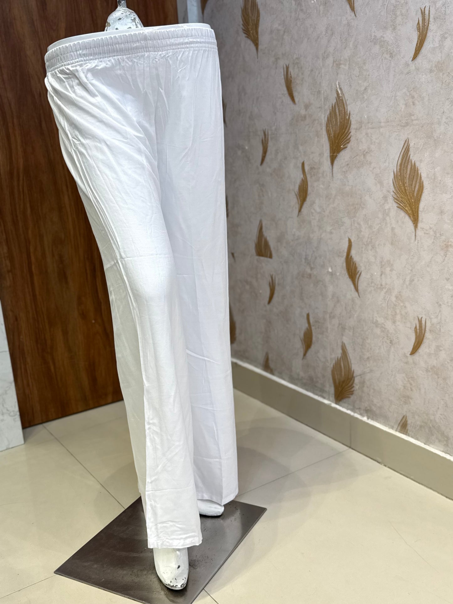 White Premium Rayon Palazzo Pant